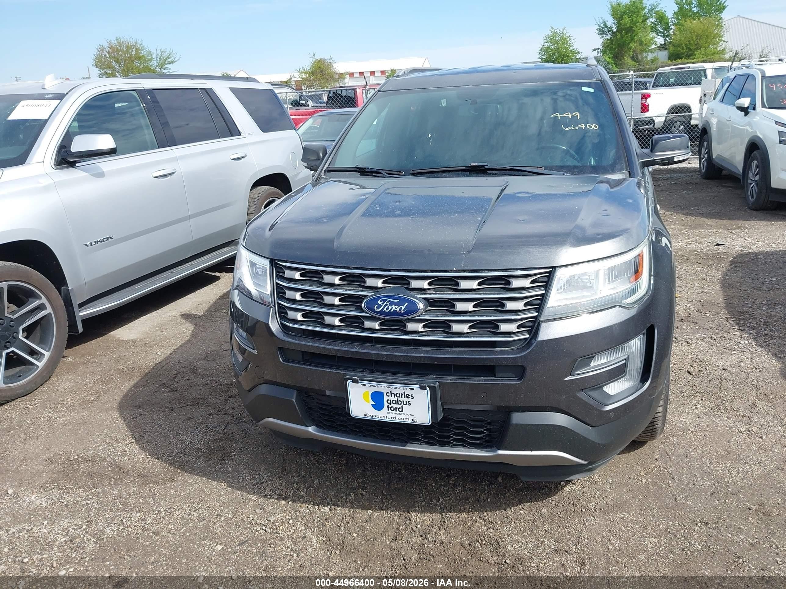 2017 Ford Explorer Xlt Серый vin: 1FM5K8D84HGC52668