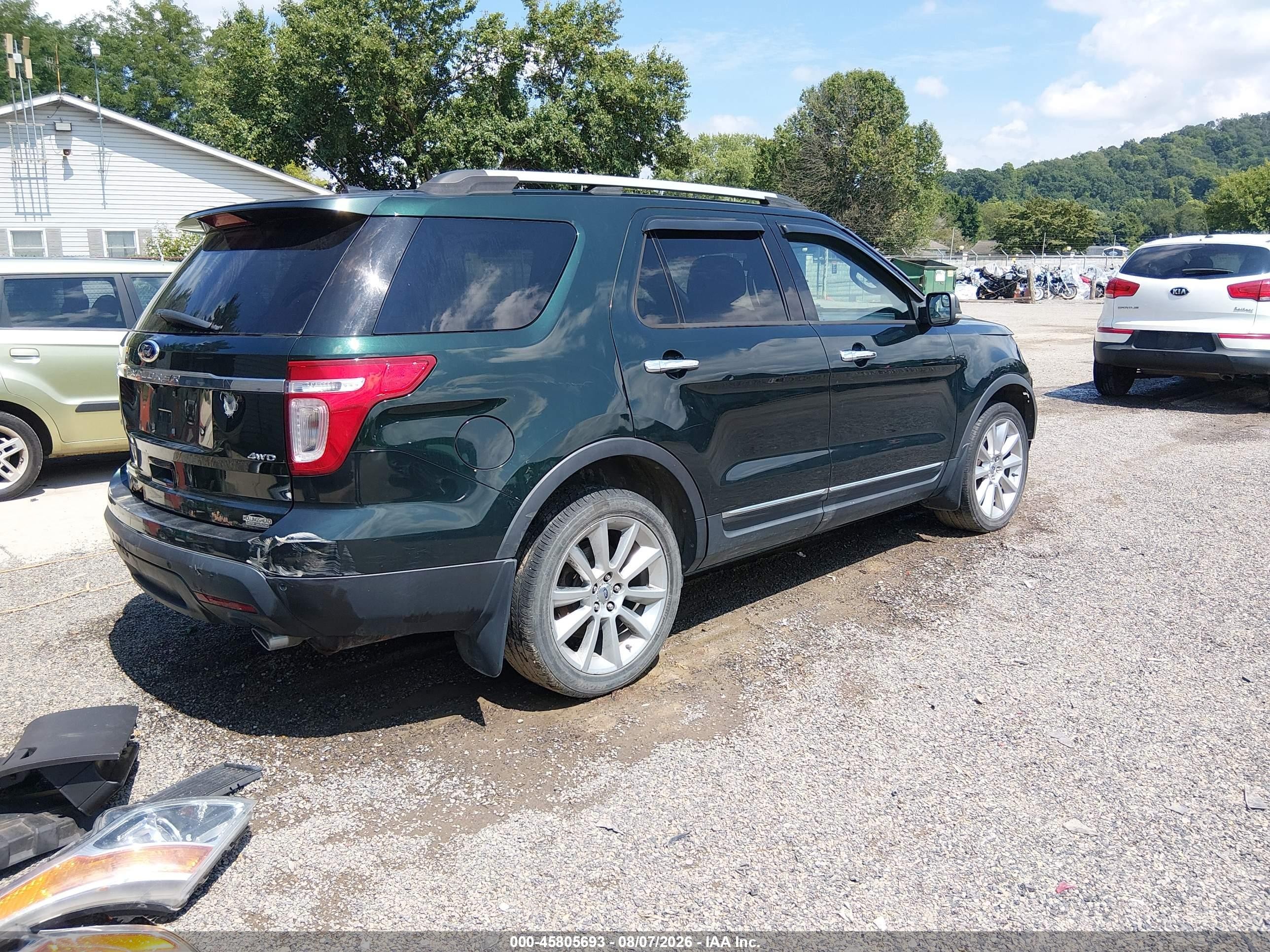 2013 Ford Explorer Xlt Green vin: 1FM5K8D85DGA29744