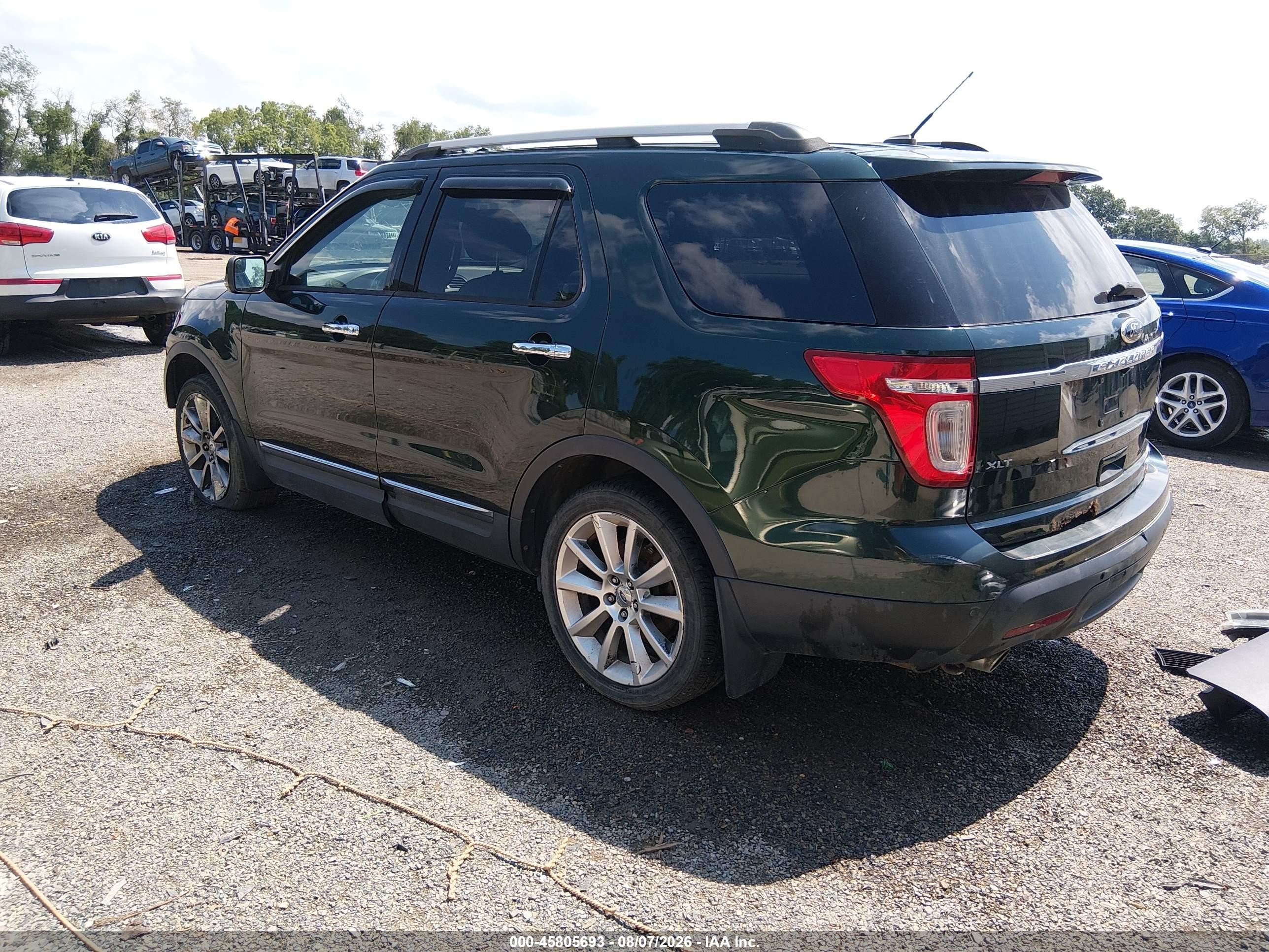 2013 Ford Explorer Xlt Green vin: 1FM5K8D85DGA29744