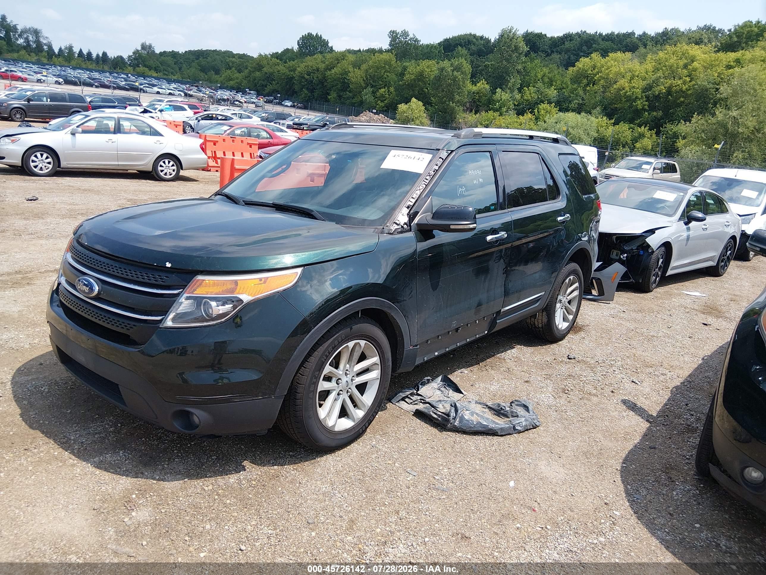2013 Ford Explorer Xlt Green vin: 1FM5K8D85DGA91094