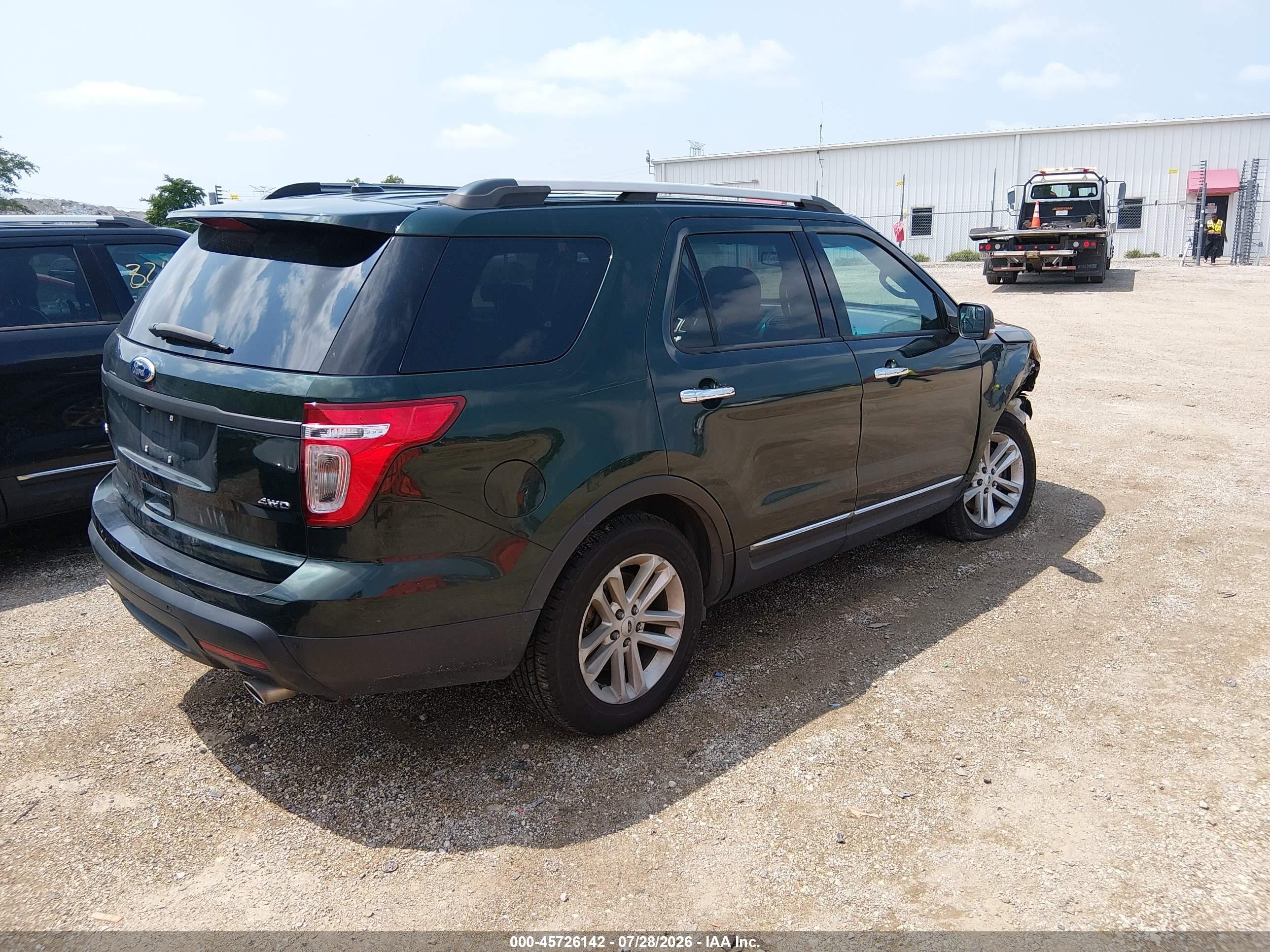2013 Ford Explorer Xlt Green vin: 1FM5K8D85DGA91094