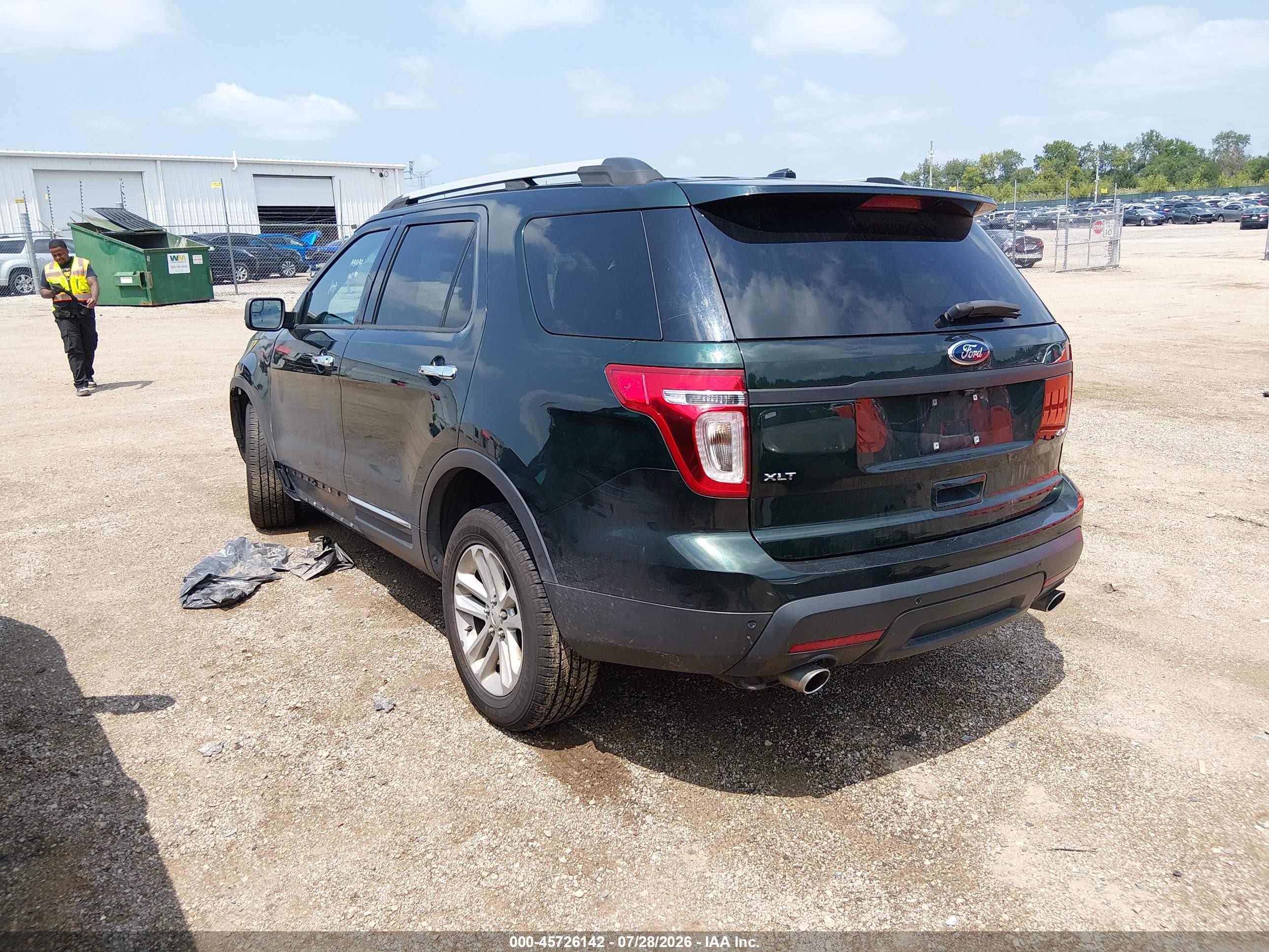 2013 Ford Explorer Xlt Green vin: 1FM5K8D85DGA91094