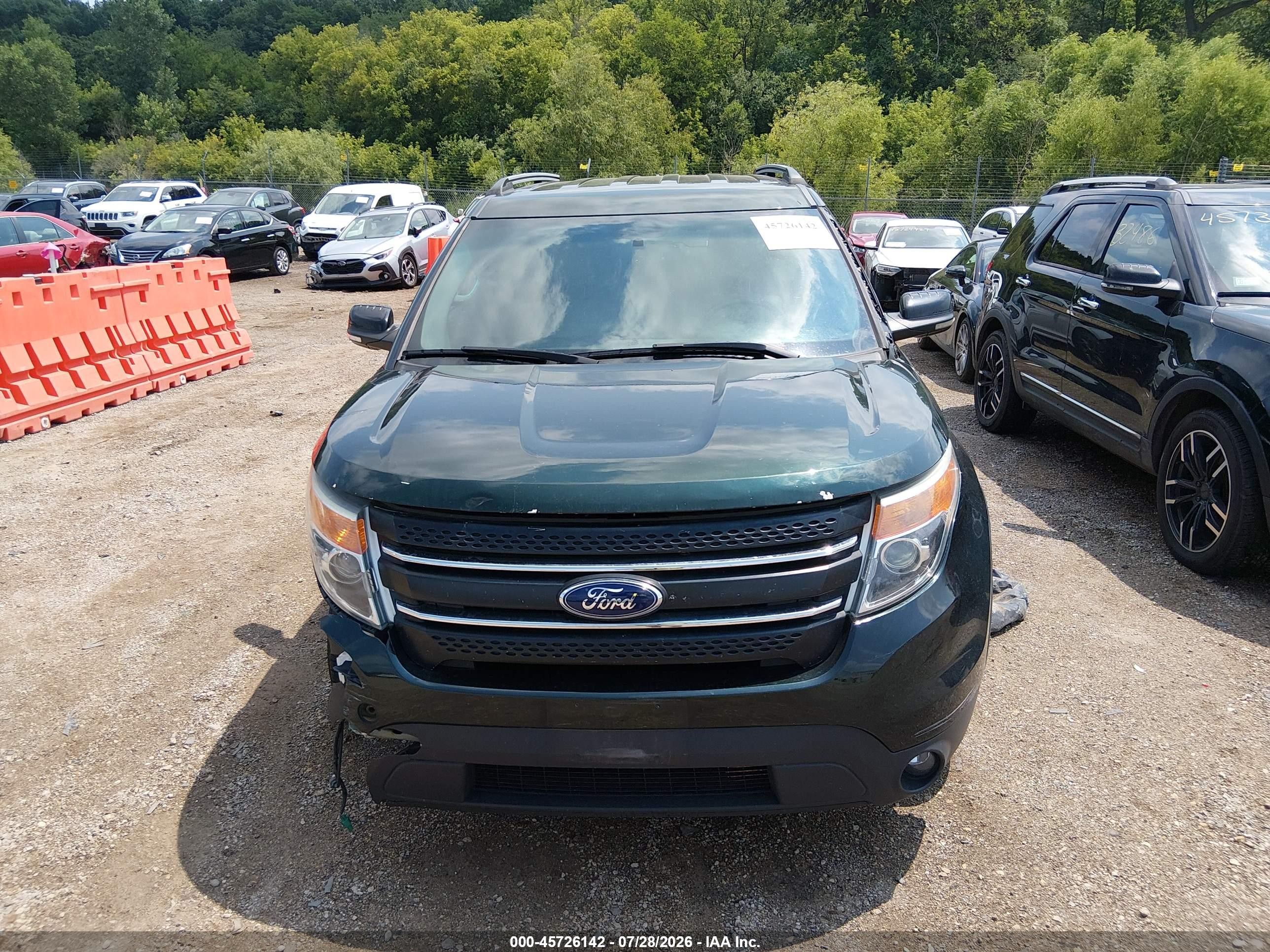 2013 Ford Explorer Xlt Green vin: 1FM5K8D85DGA91094