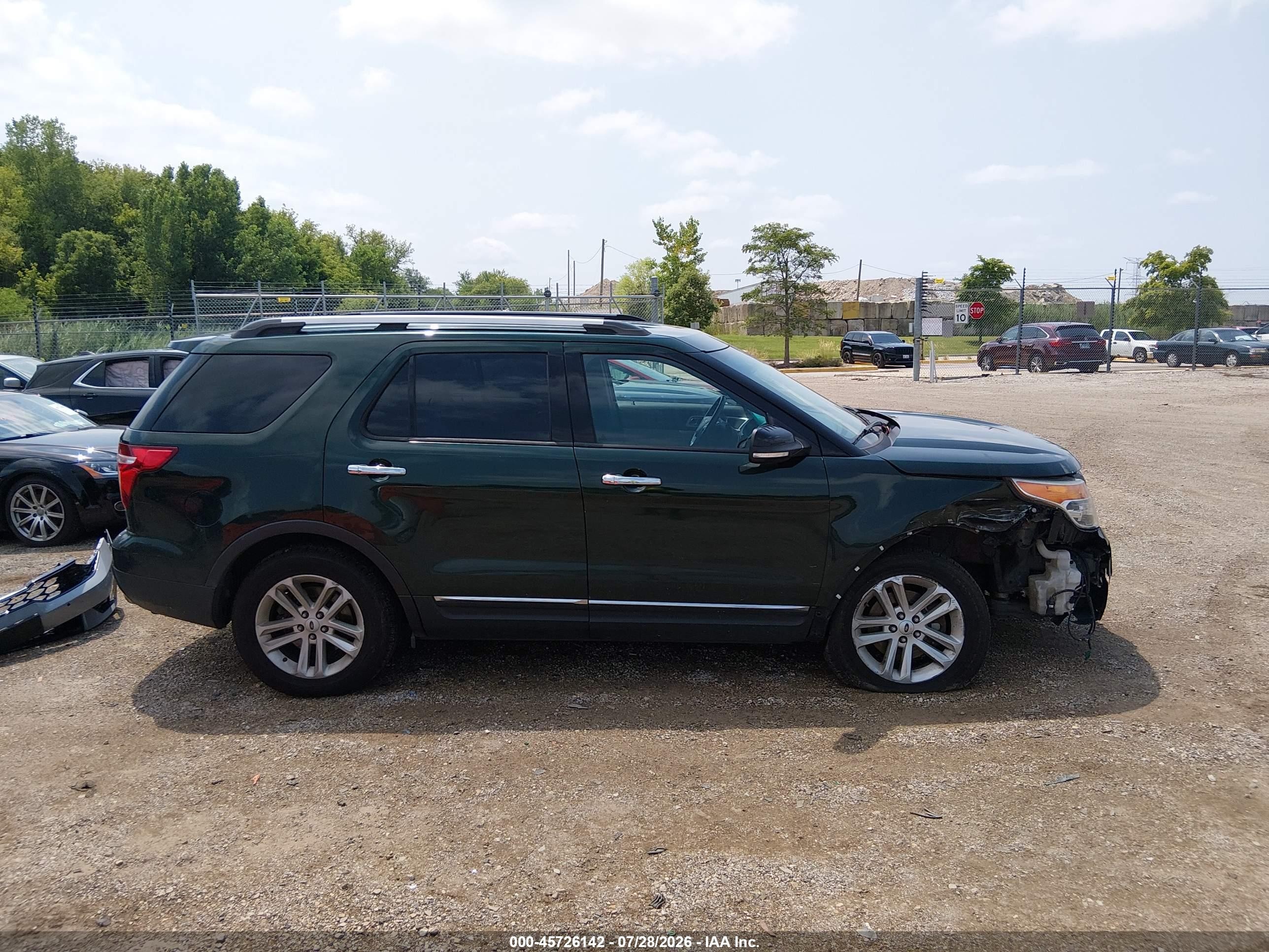 2013 Ford Explorer Xlt Green vin: 1FM5K8D85DGA91094