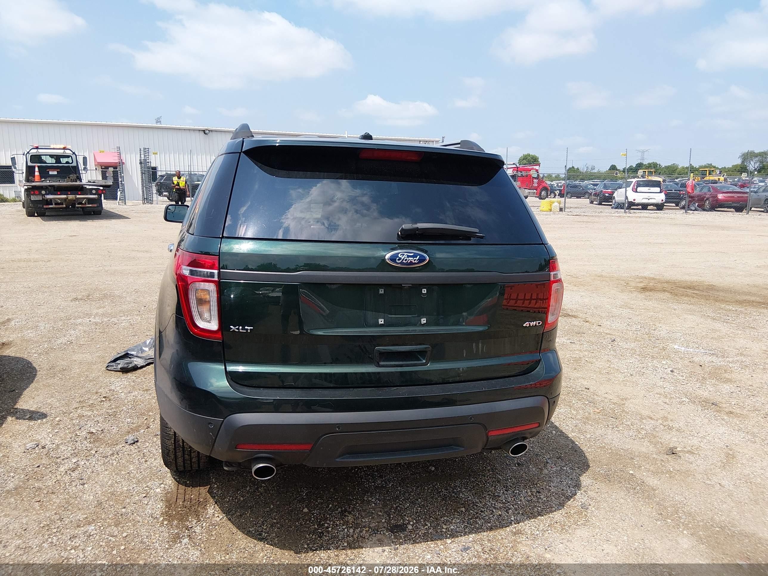 2013 Ford Explorer Xlt Green vin: 1FM5K8D85DGA91094