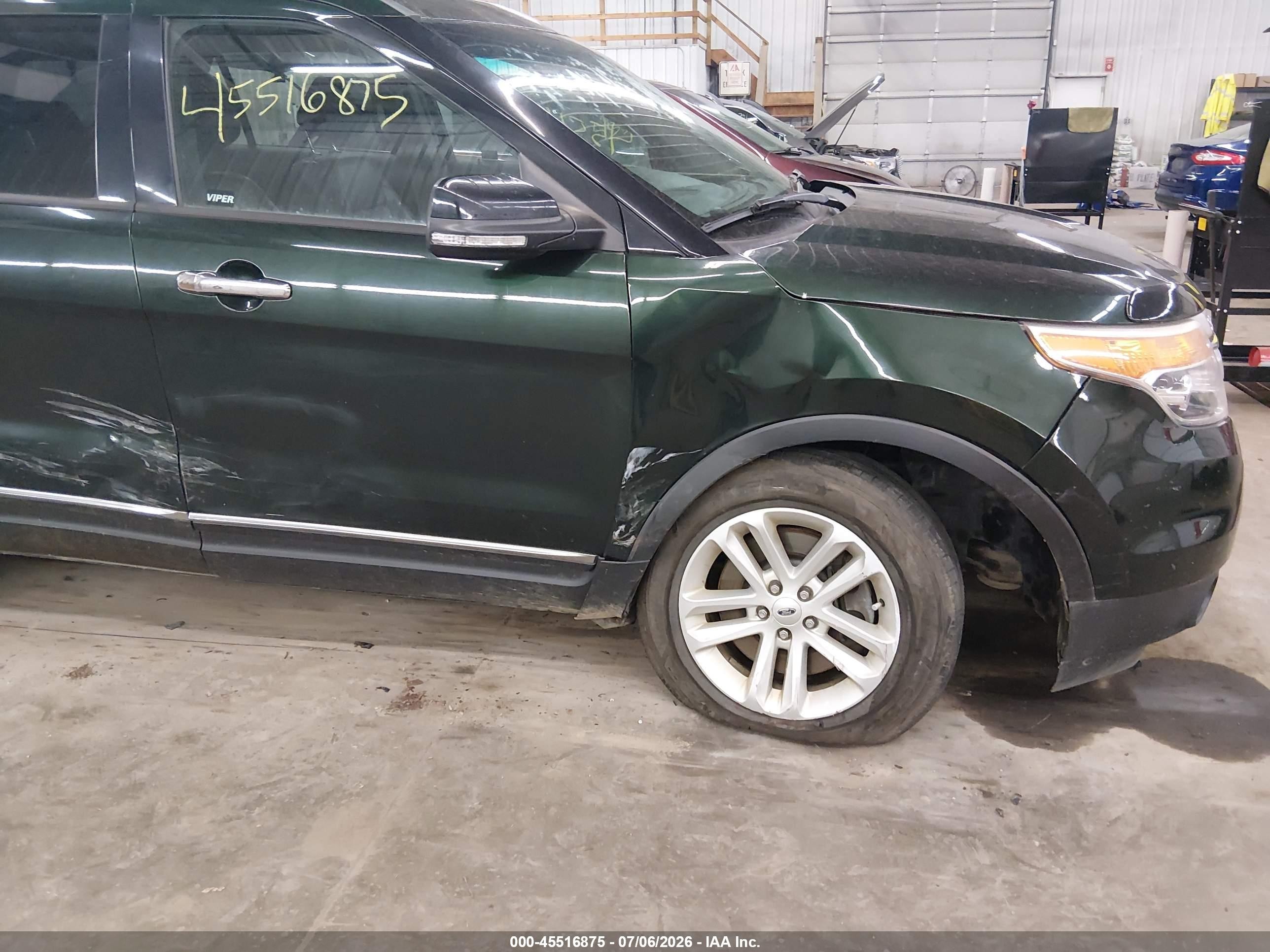 2013 Ford Explorer Xlt Зеленый vin: 1FM5K8D85DGB39855