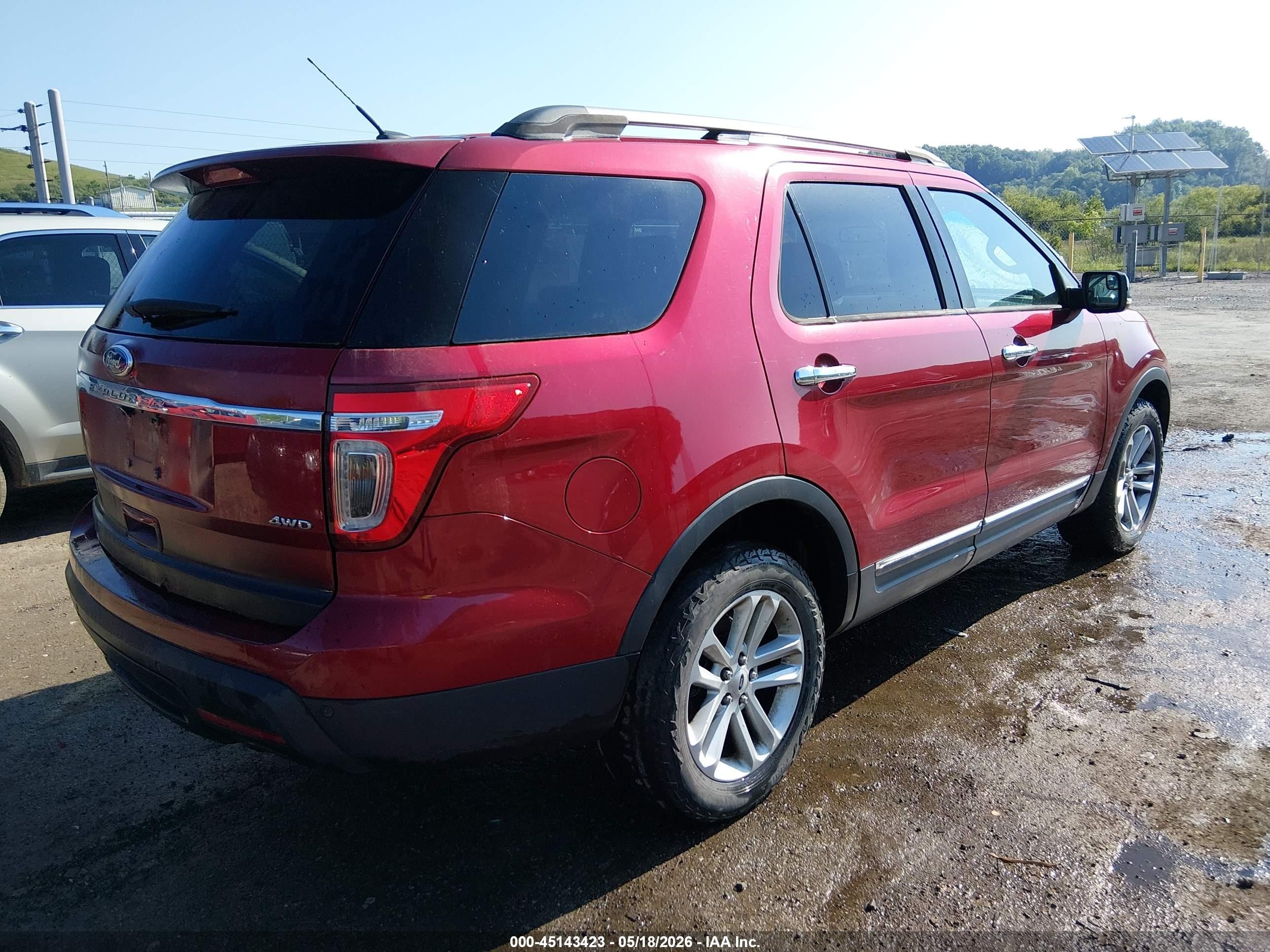 2013 Ford Explorer Xlt Maroon vin: 1FM5K8D85DGB61693