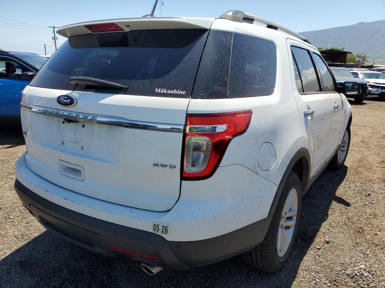 2013 Ford Explorer Xlt White vin: 1FM5K8D85DGC06292 Damage: Right Qtr Panel, Multiple Scratches Heavy, 3