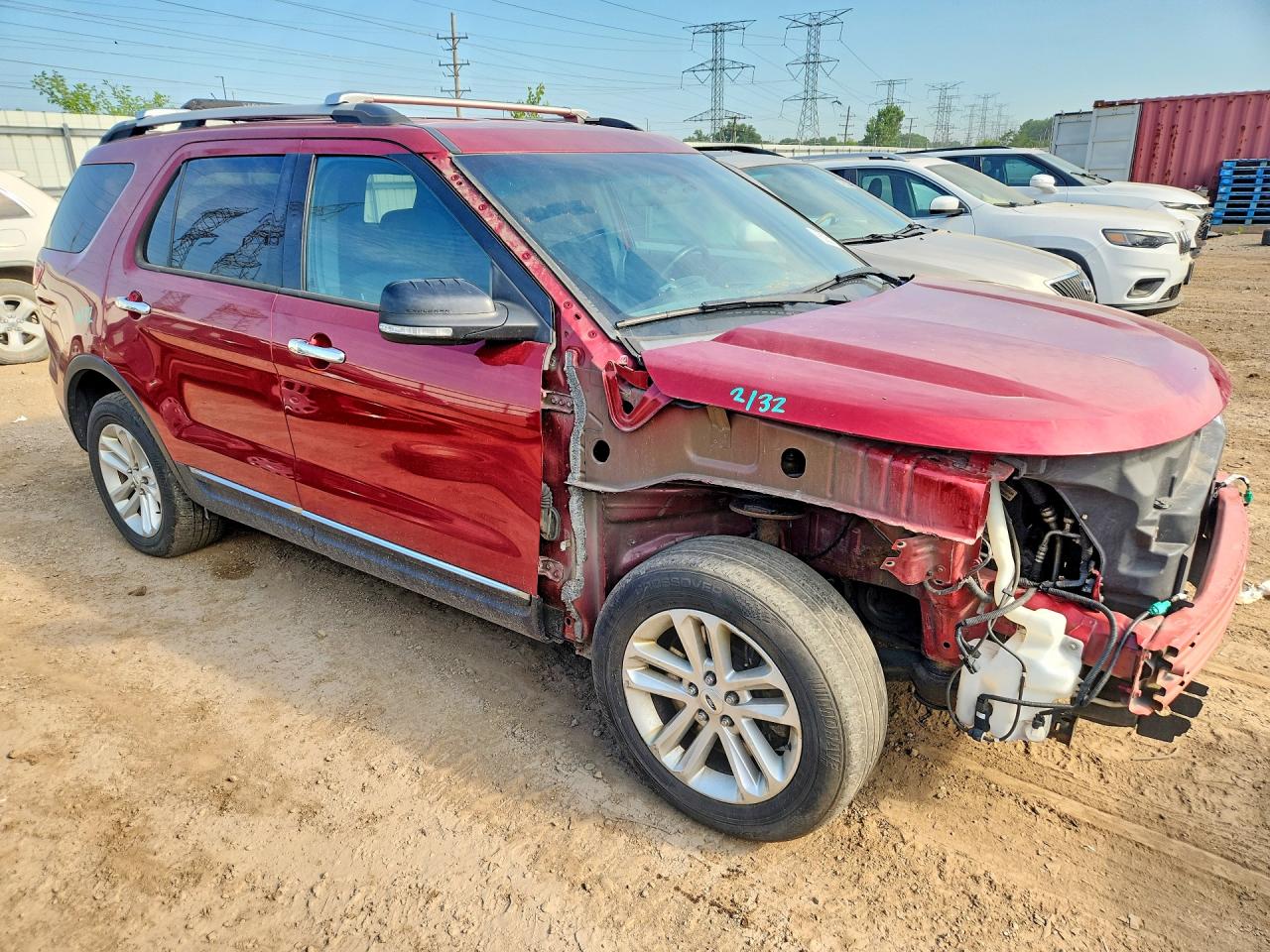 2013 Ford Explorer Xlt Burgundy vin: 1FM5K8D85DGC28731