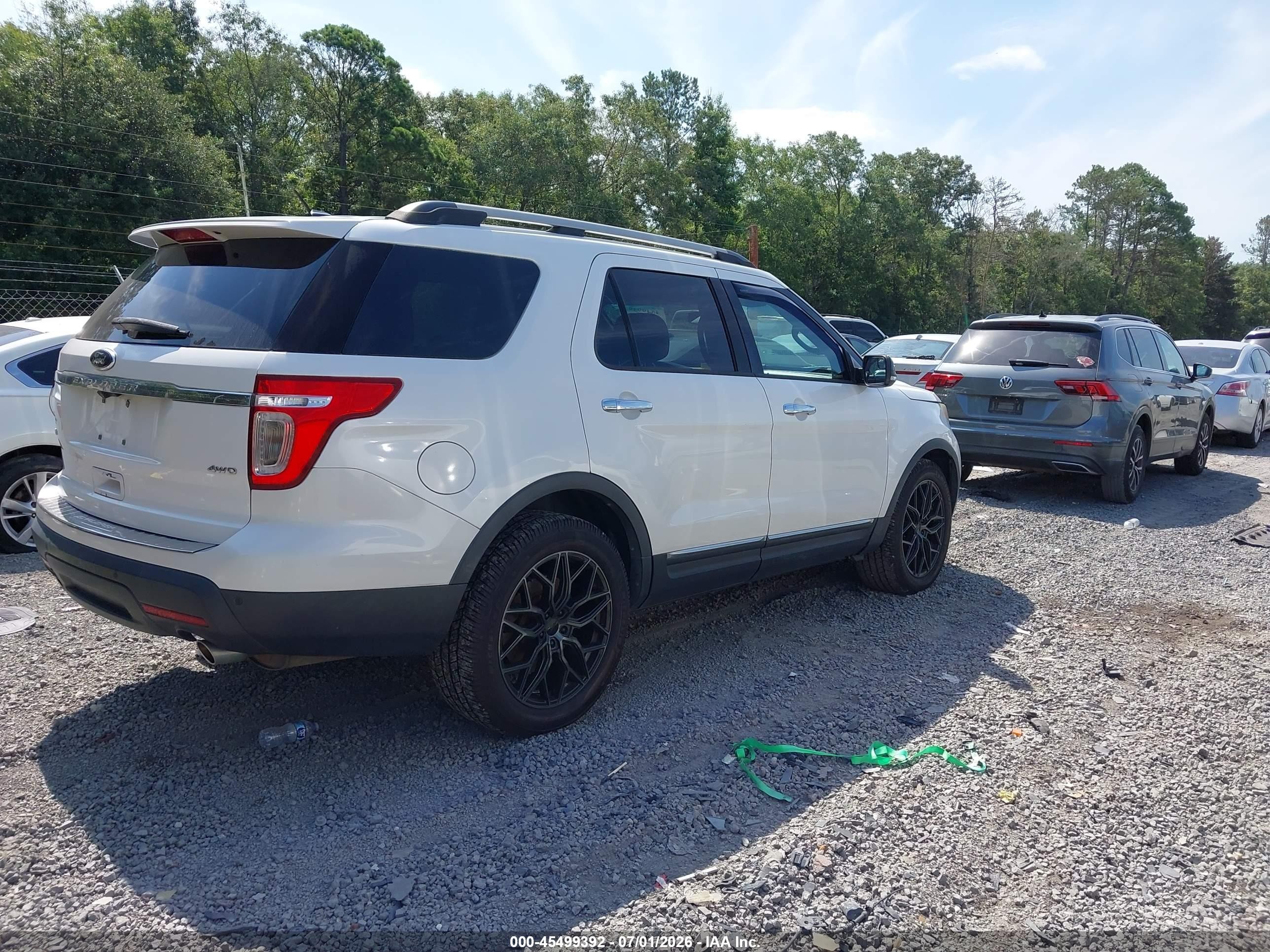 2013 Ford Explorer Xlt White vin: 1FM5K8D85DGC76228
