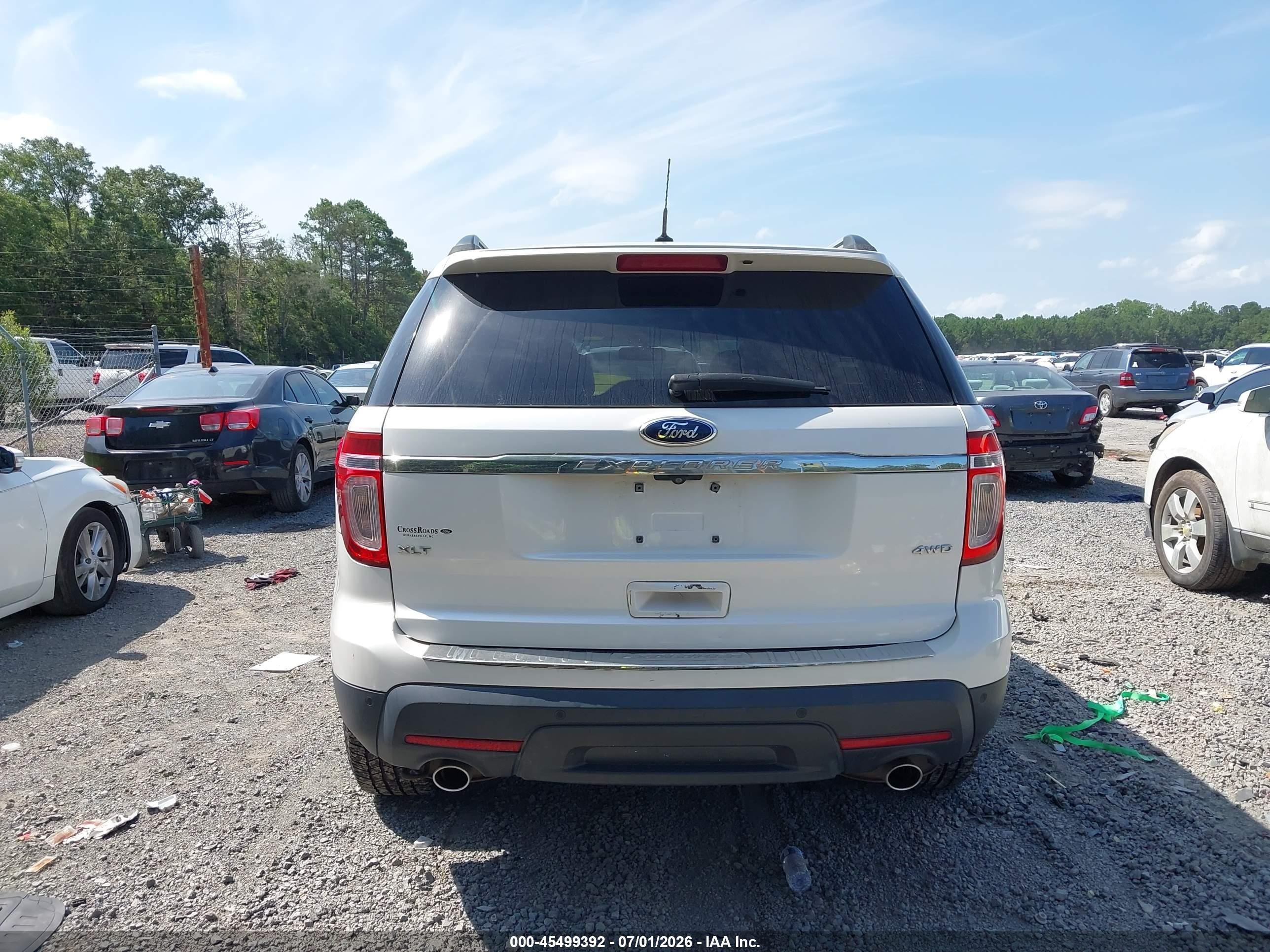 2013 Ford Explorer Xlt White vin: 1FM5K8D85DGC76228
