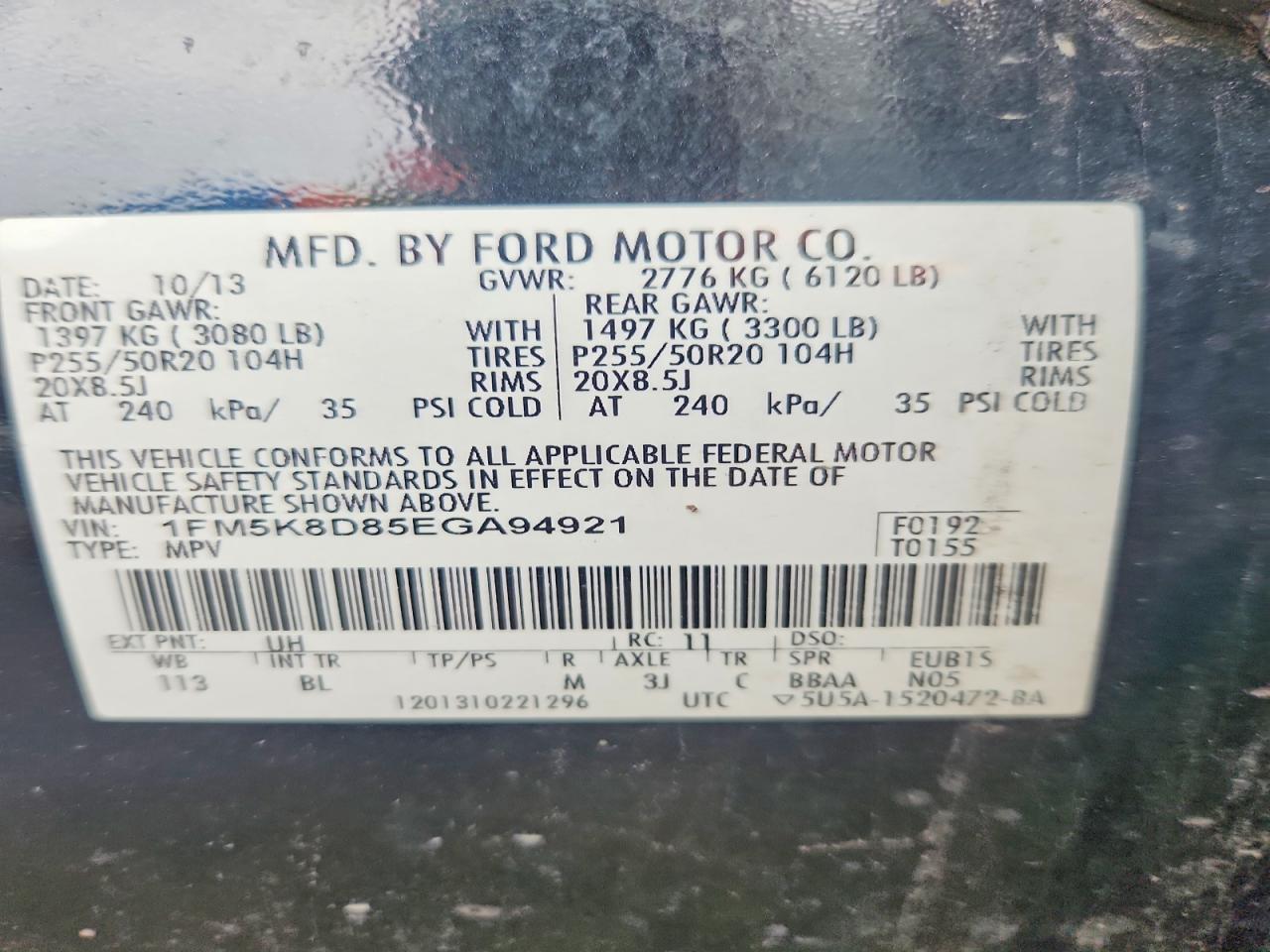 2014 Ford Explorer Xlt Черный vin: 1FM5K8D85EGA94921