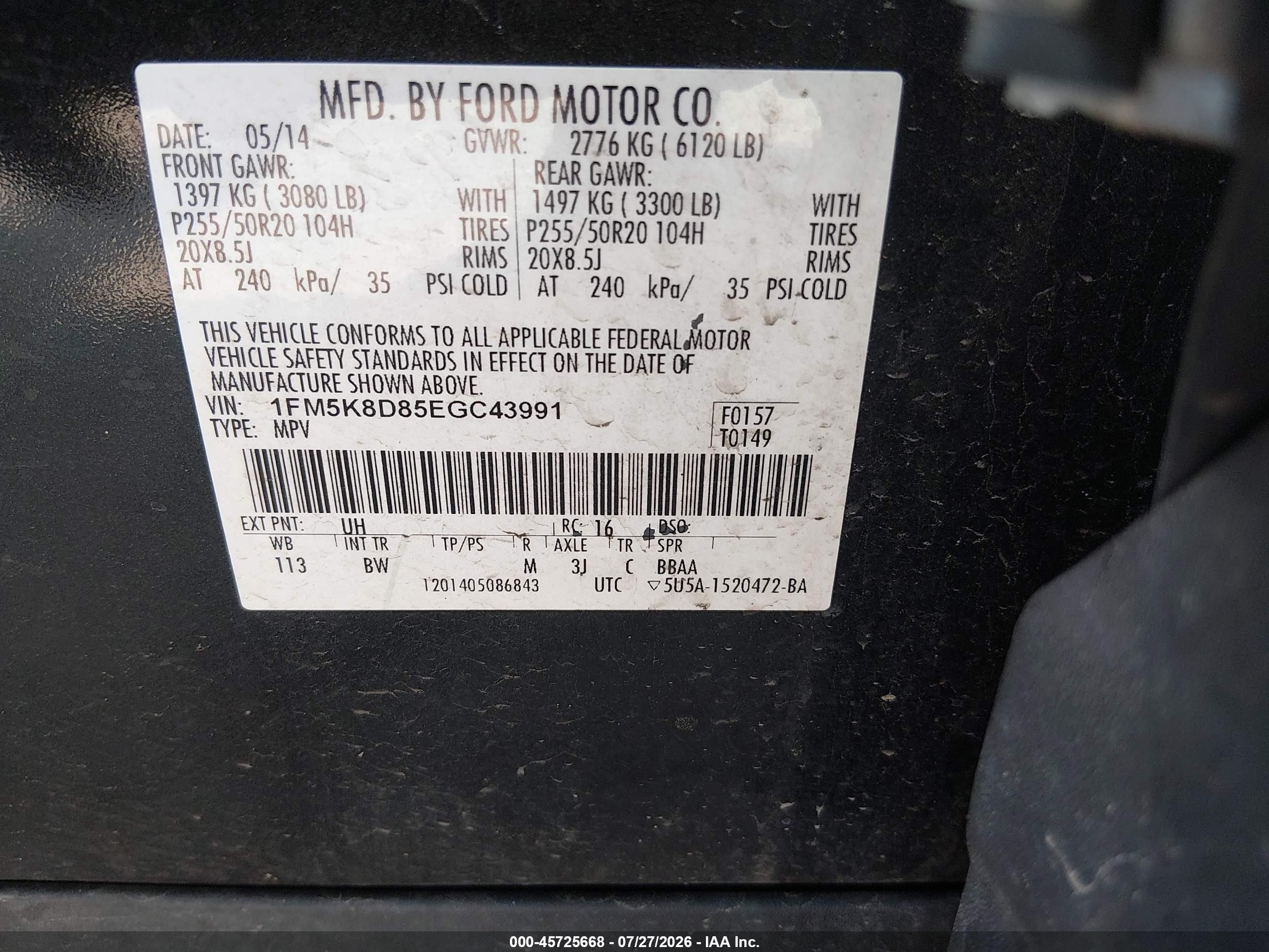2014 Ford Explorer Xlt Black vin: 1FM5K8D85EGC43991