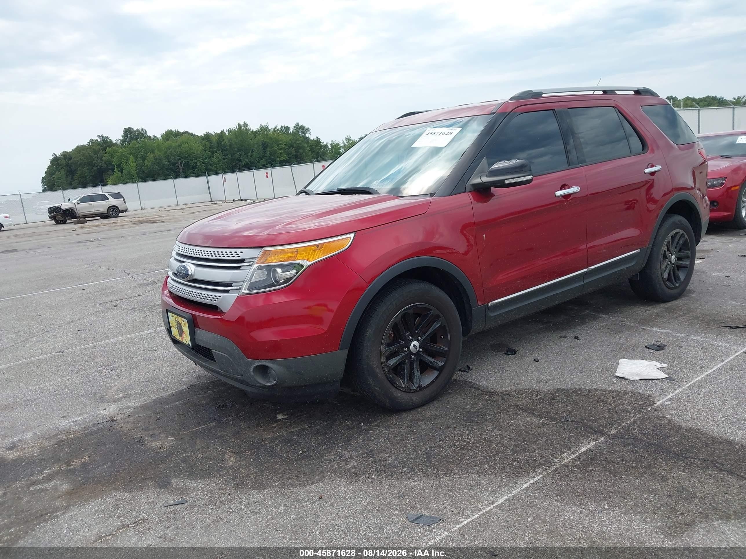 2015 Ford Explorer Xlt Red vin: 1FM5K8D85FGB11041