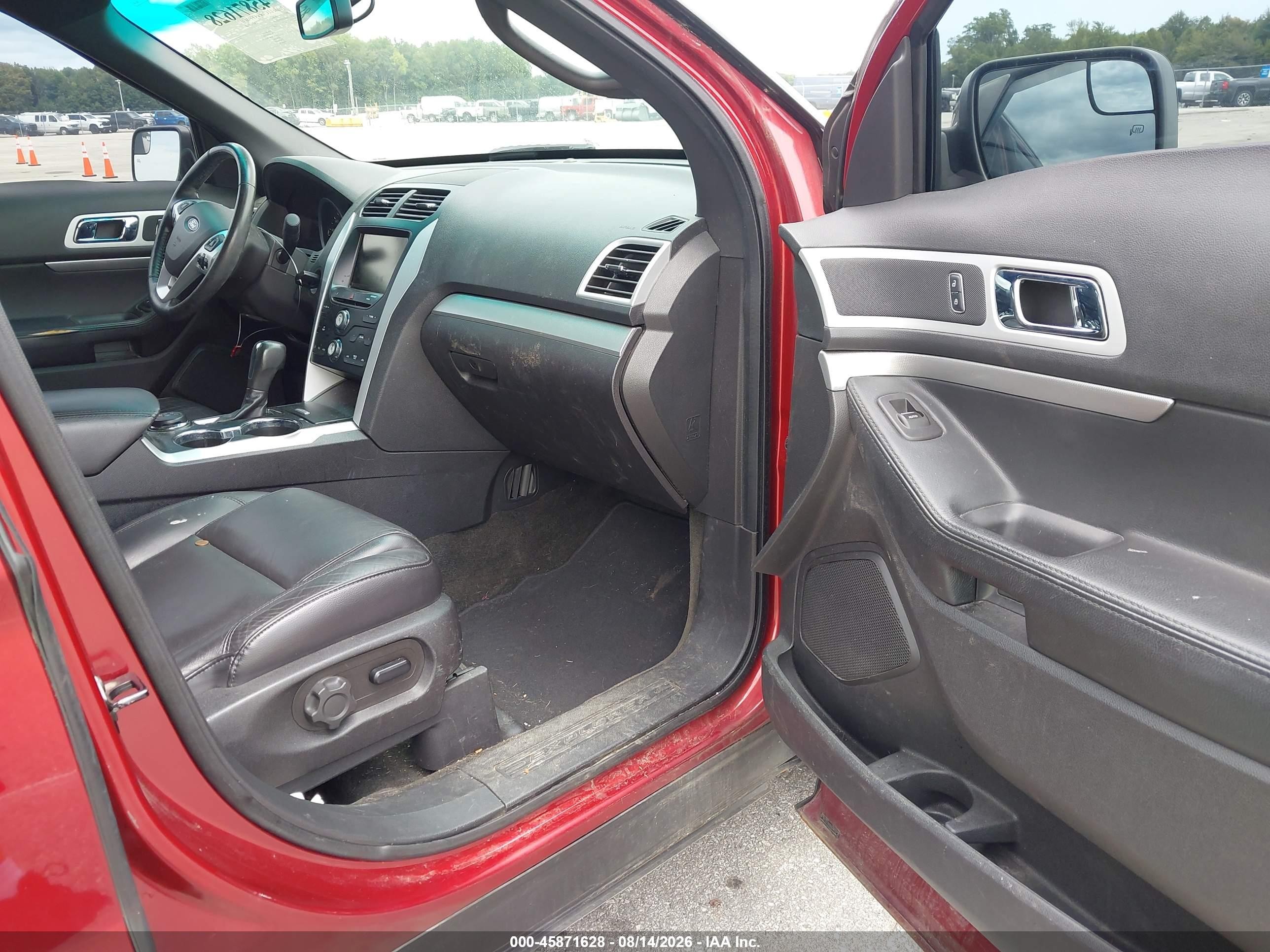 2015 Ford Explorer Xlt Red vin: 1FM5K8D85FGB11041