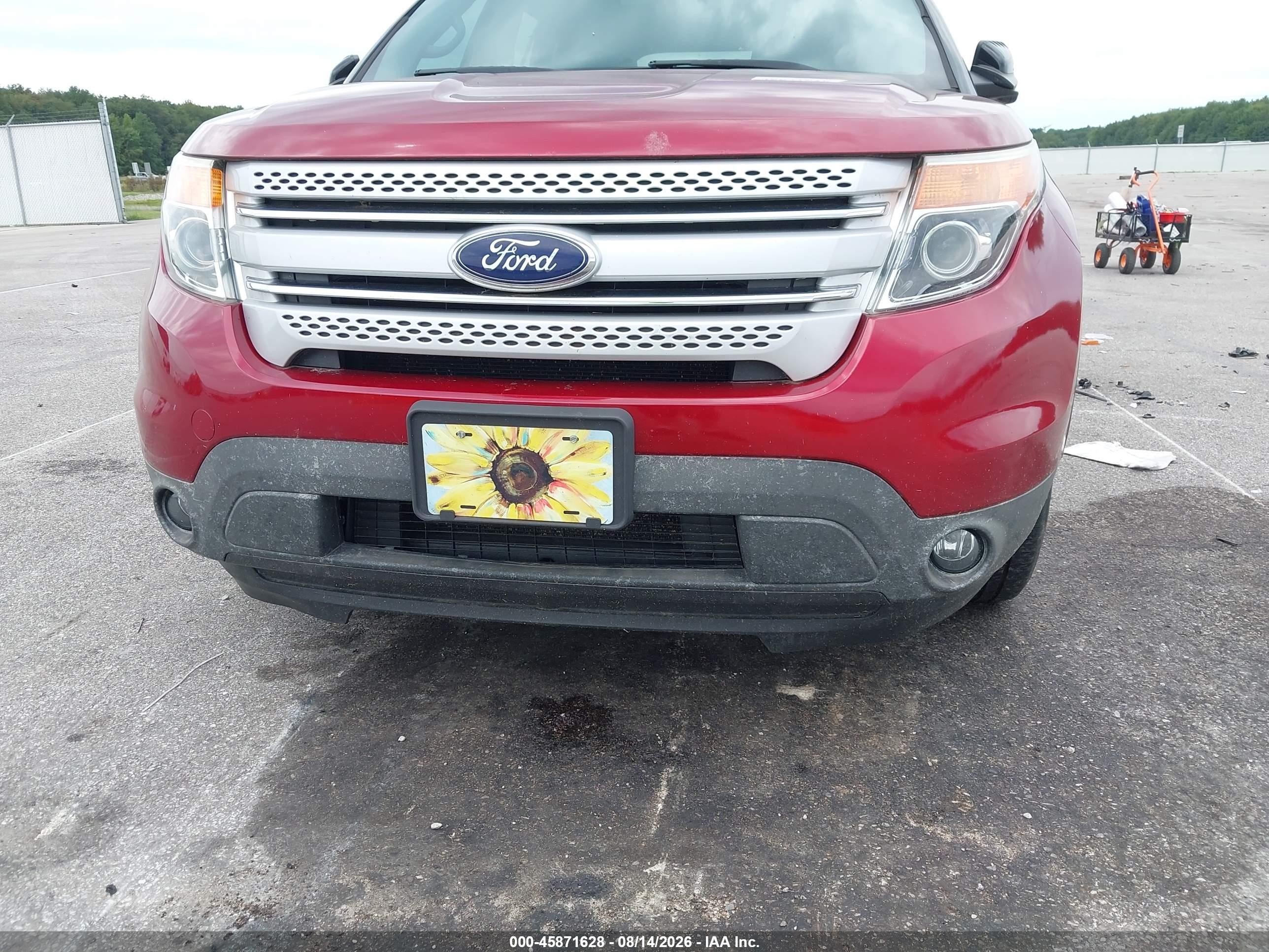 2015 Ford Explorer Xlt Red vin: 1FM5K8D85FGB11041