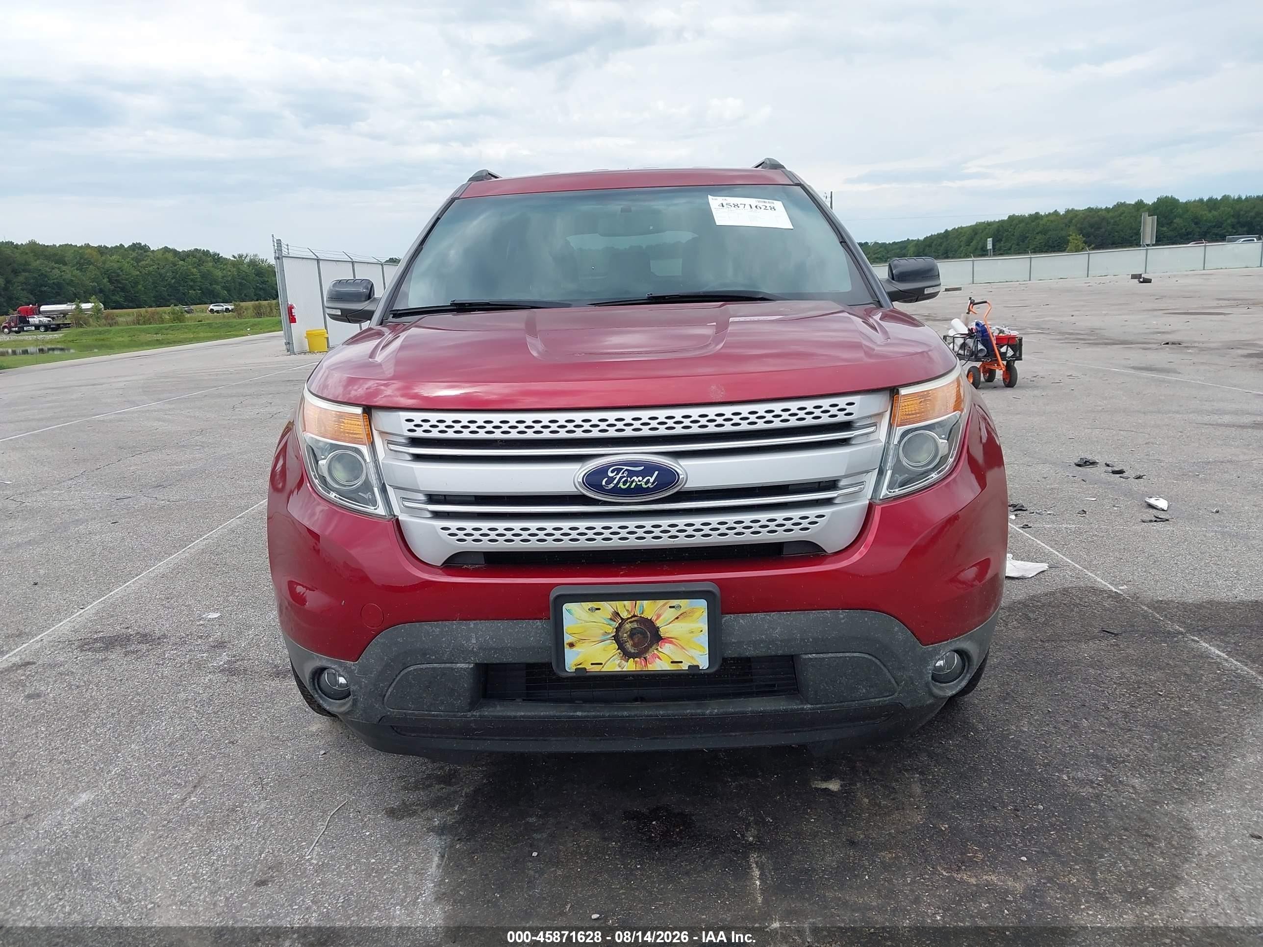 2015 Ford Explorer Xlt Red vin: 1FM5K8D85FGB11041