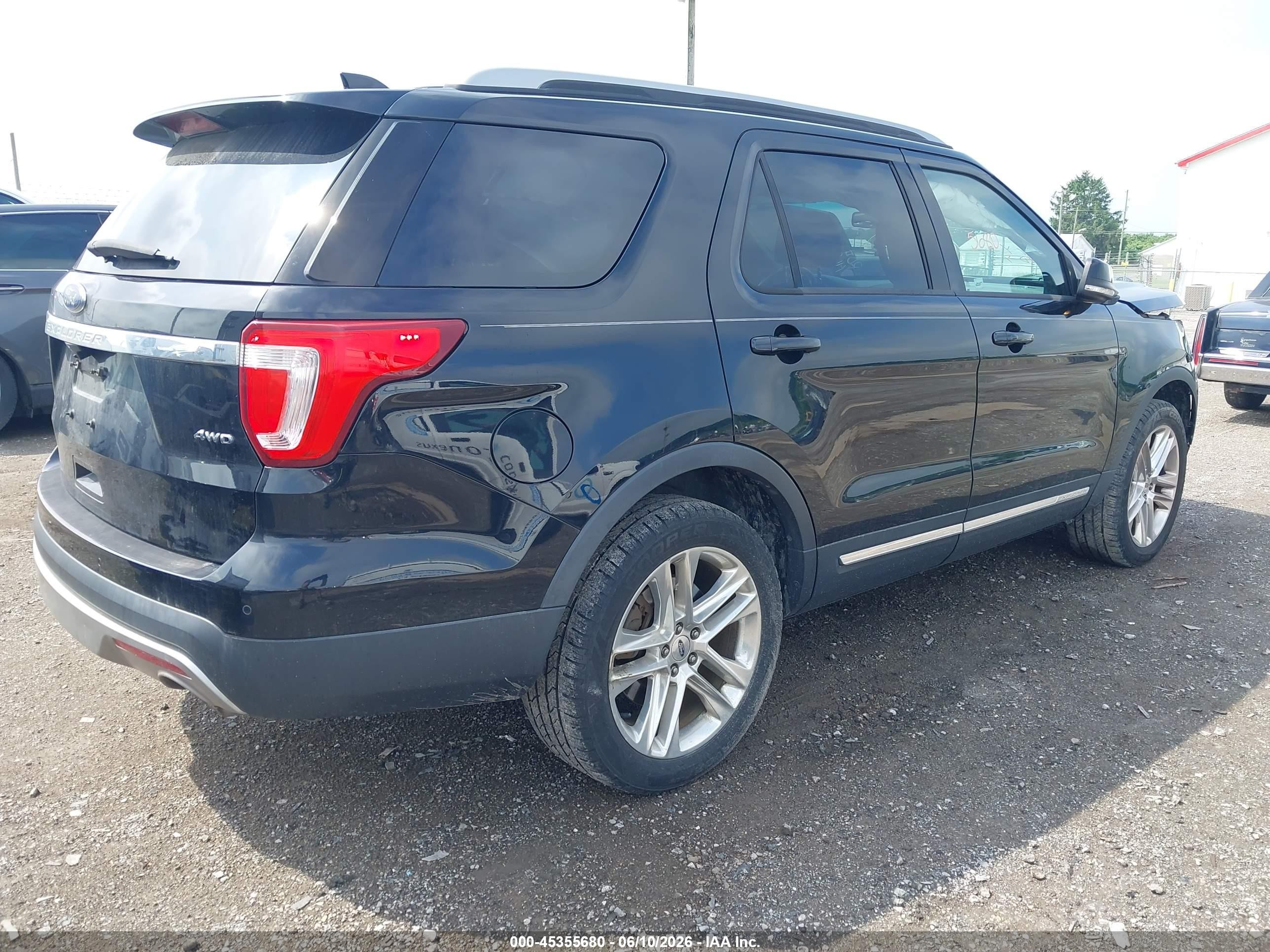 2016 Ford Explorer Xlt Black vin: 1FM5K8D85GGA63607