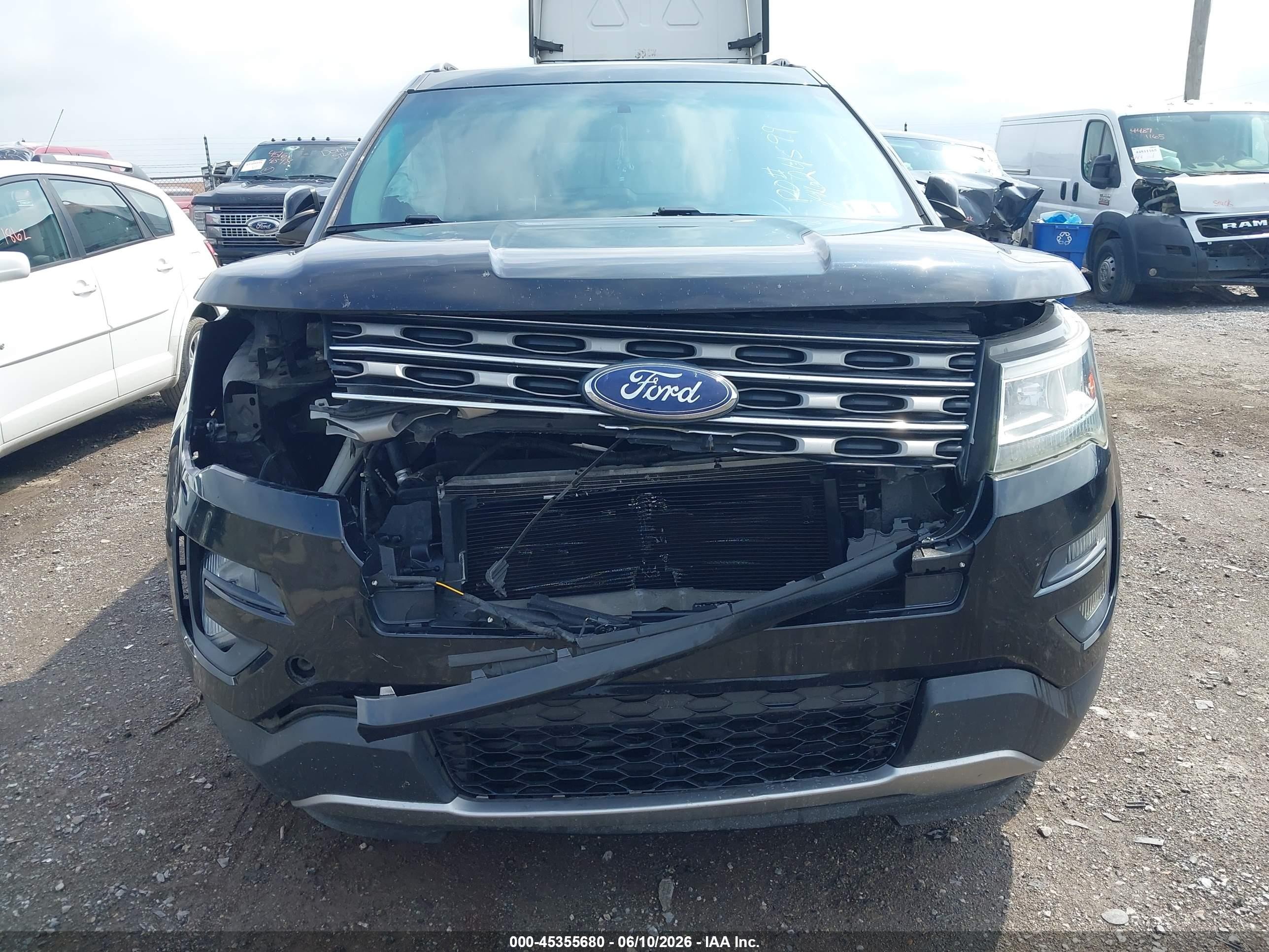 2016 Ford Explorer Xlt Black vin: 1FM5K8D85GGA63607