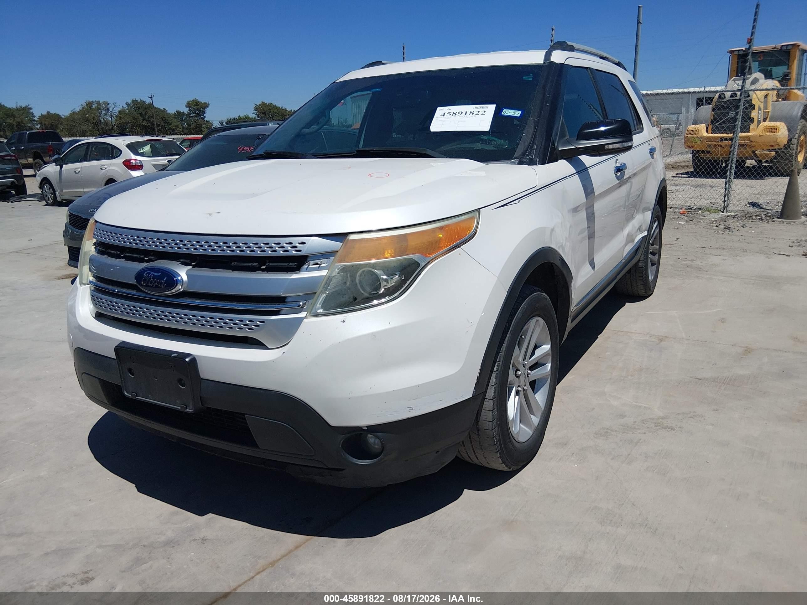 2013 Ford Explorer Xlt White vin: 1FM5K8D86DGA13987