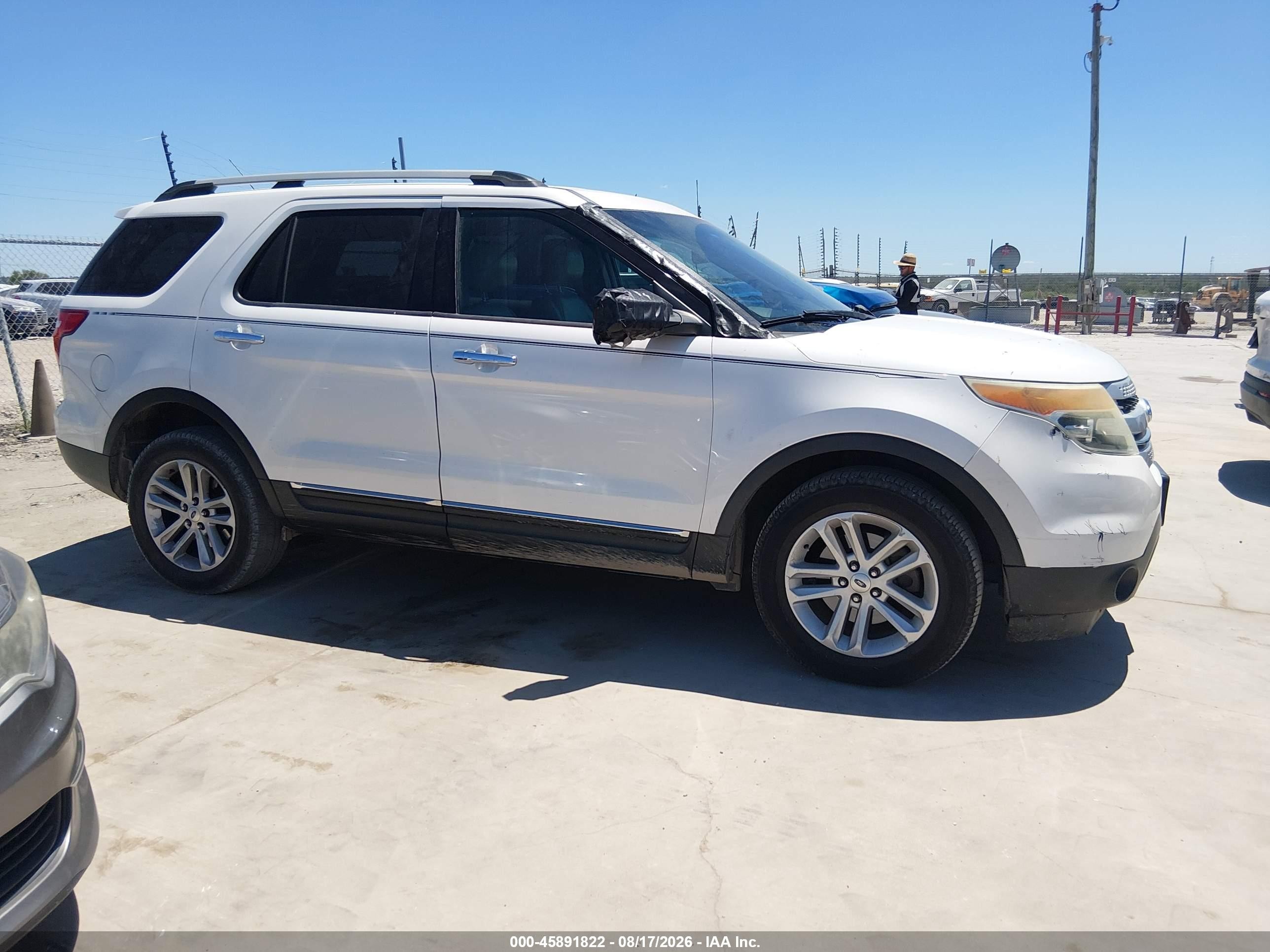2013 Ford Explorer Xlt White vin: 1FM5K8D86DGA13987