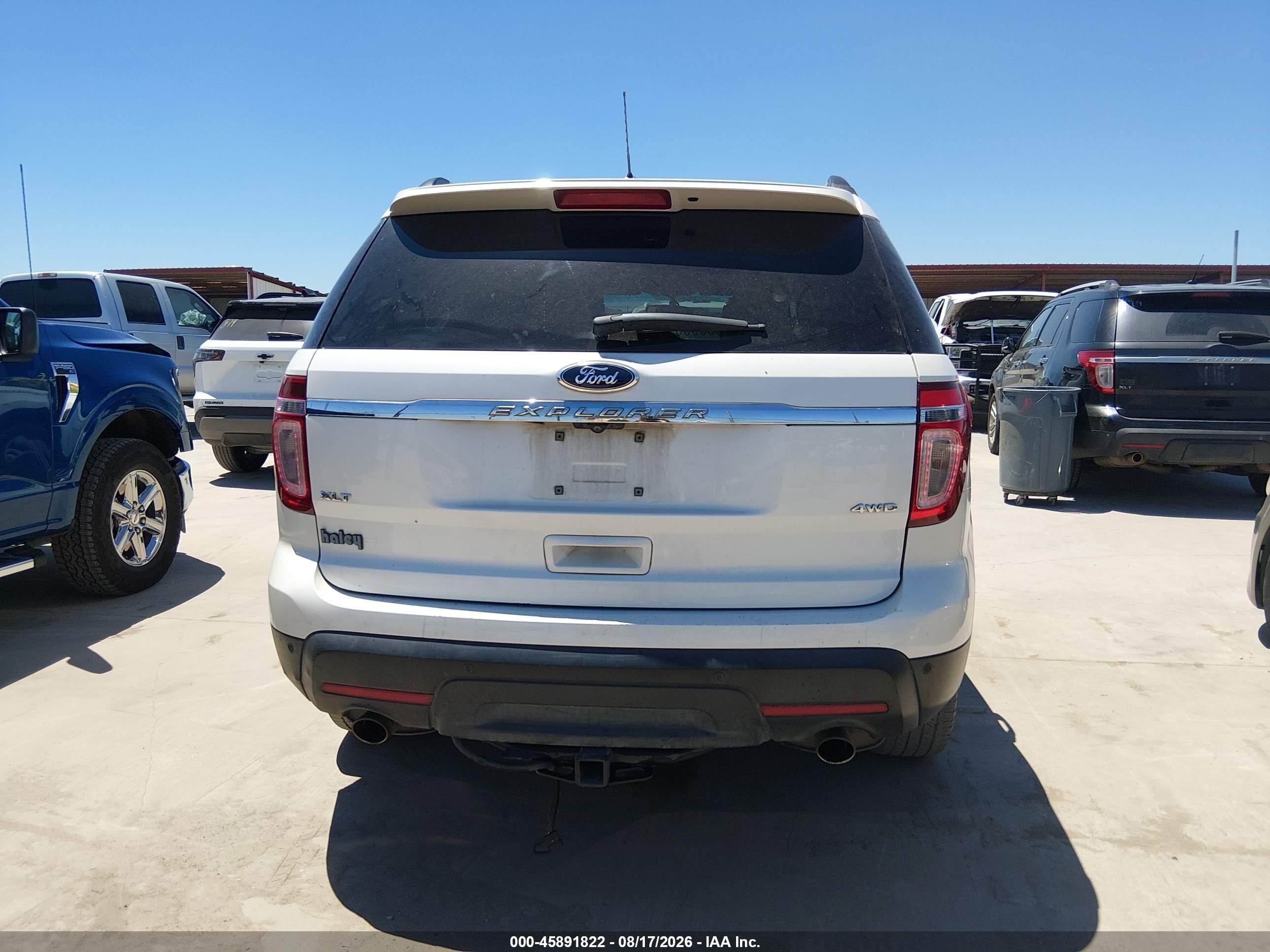 2013 Ford Explorer Xlt White vin: 1FM5K8D86DGA13987