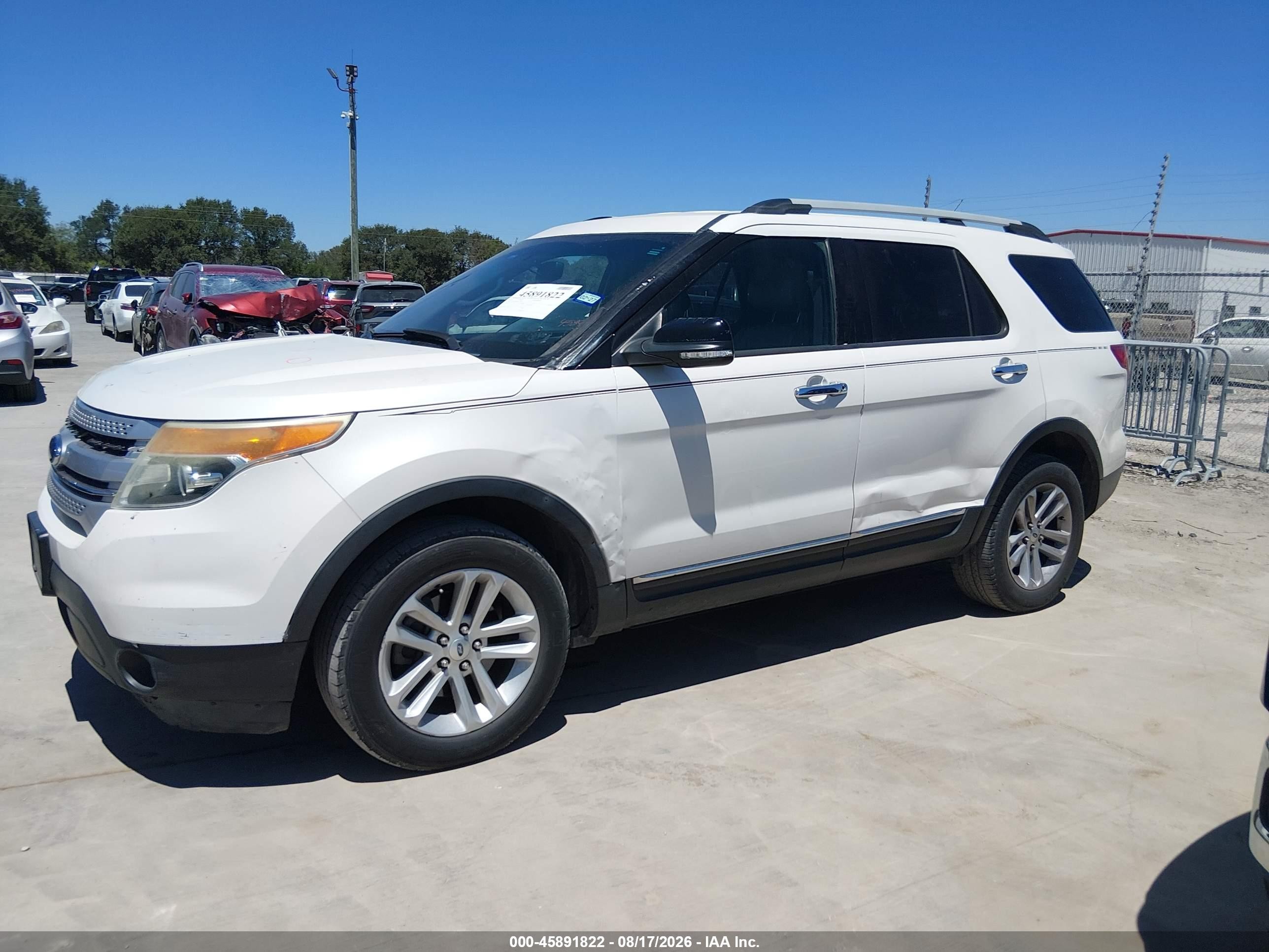 2013 Ford Explorer Xlt White vin: 1FM5K8D86DGA13987