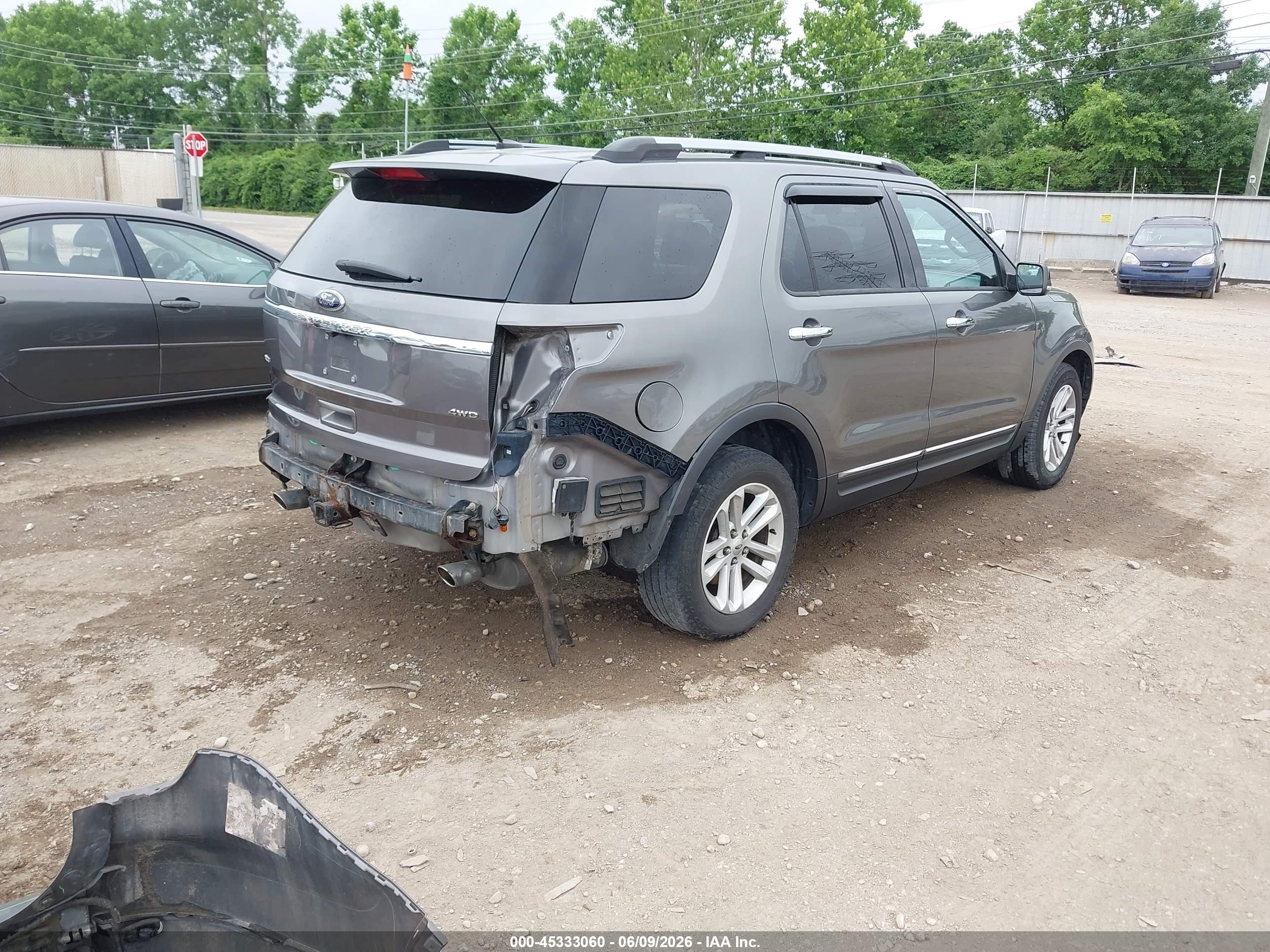 2013 Ford Explorer Xlt Gray vin: 1FM5K8D86DGA57455