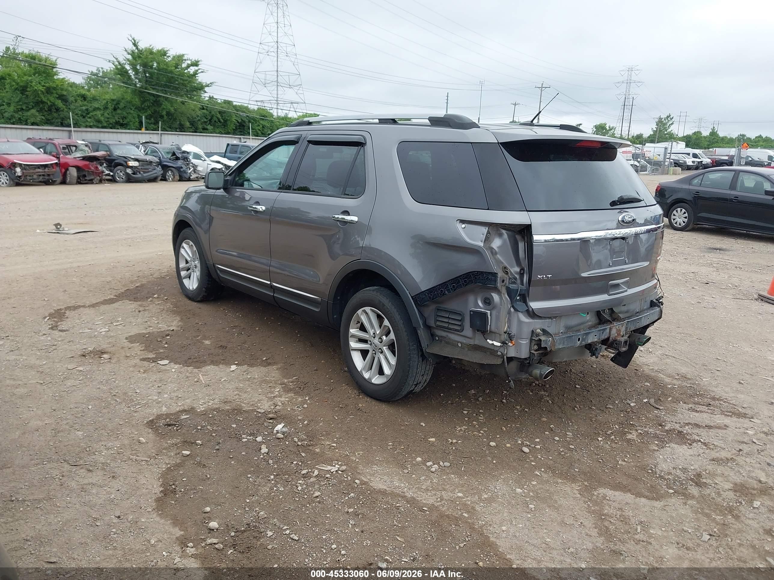 2013 Ford Explorer Xlt Gray vin: 1FM5K8D86DGA57455