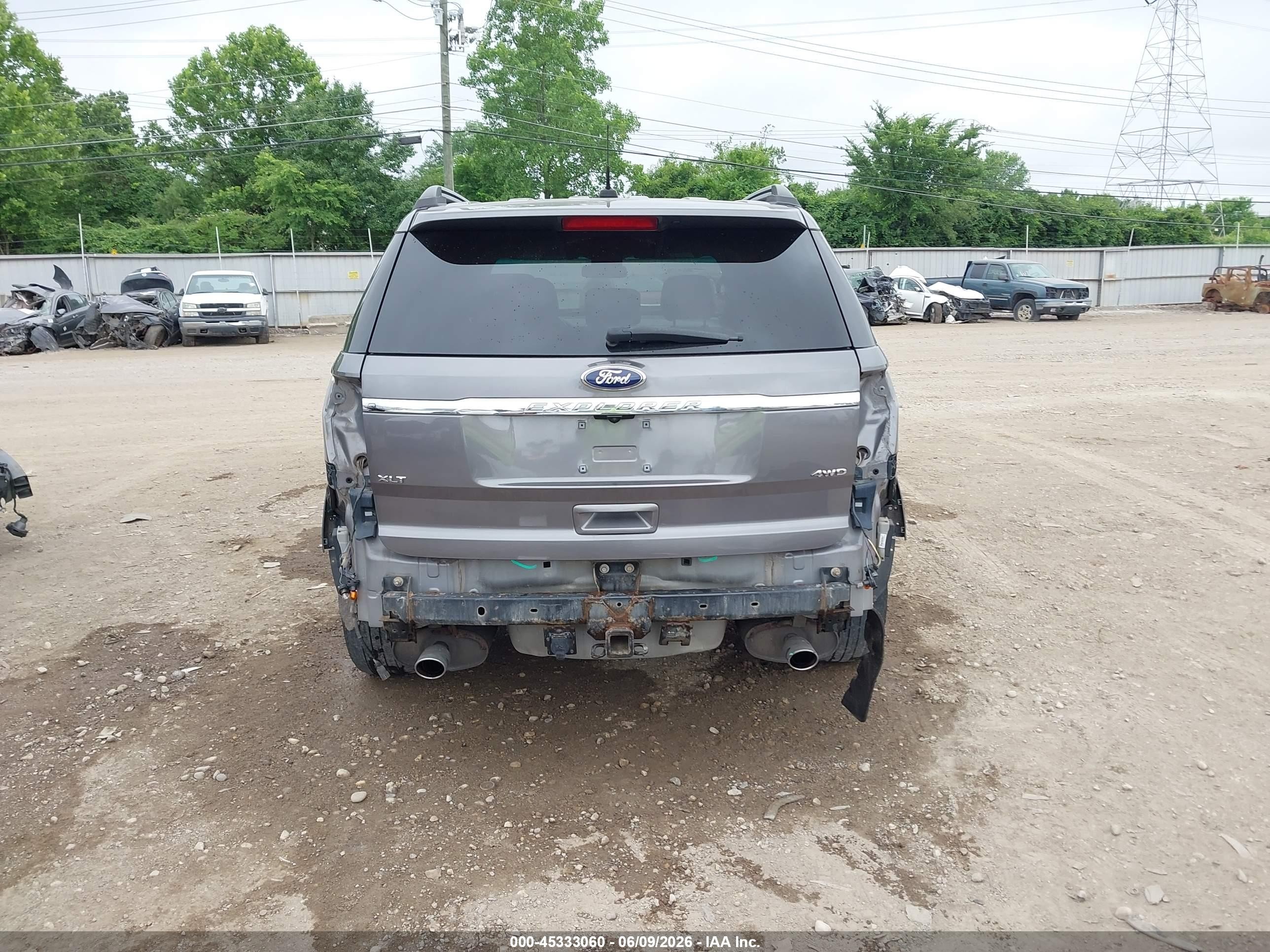 2013 Ford Explorer Xlt Gray vin: 1FM5K8D86DGA57455