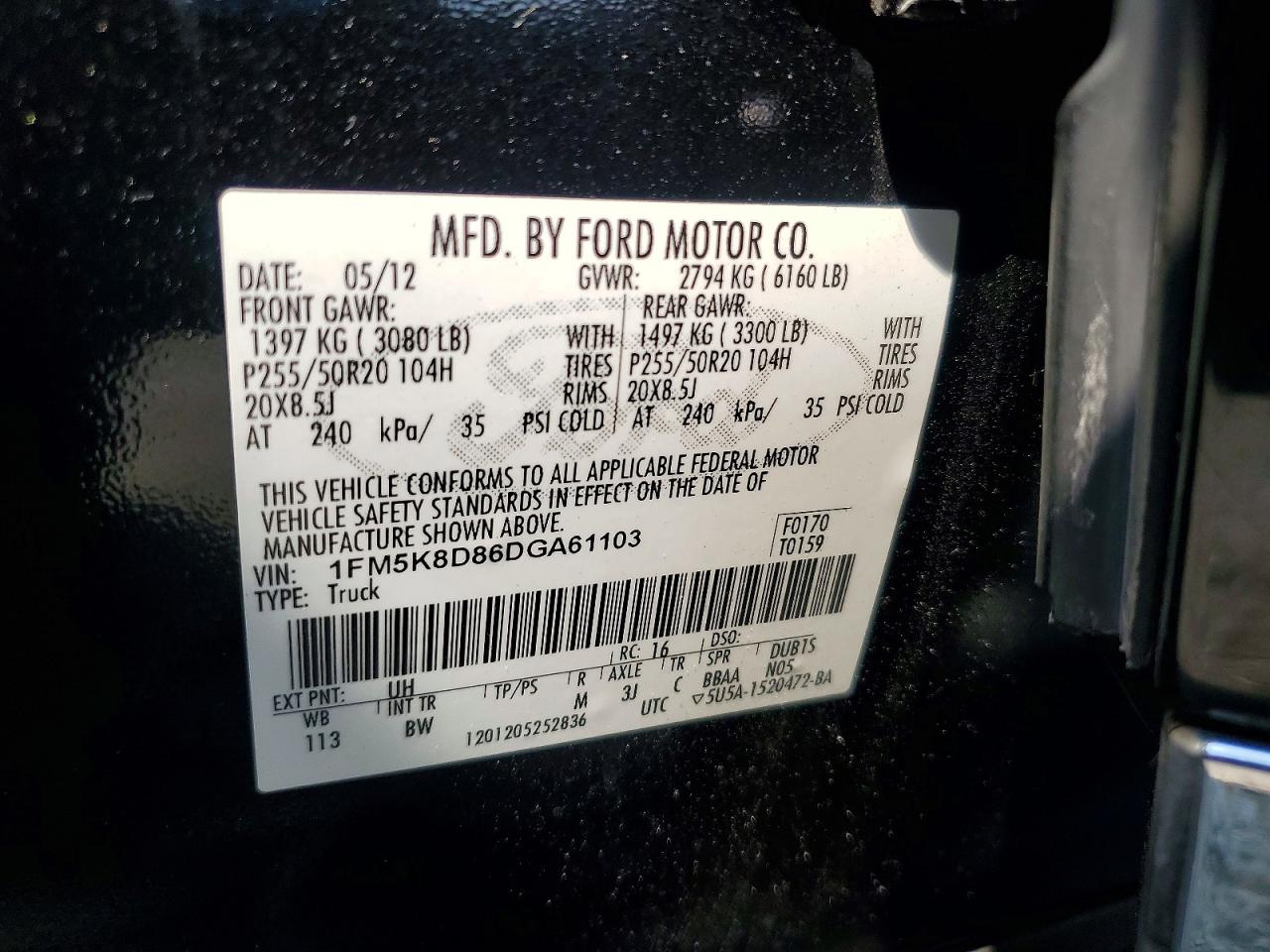 2013 Ford Explorer Xlt Black vin: 1FM5K8D86DGA61103