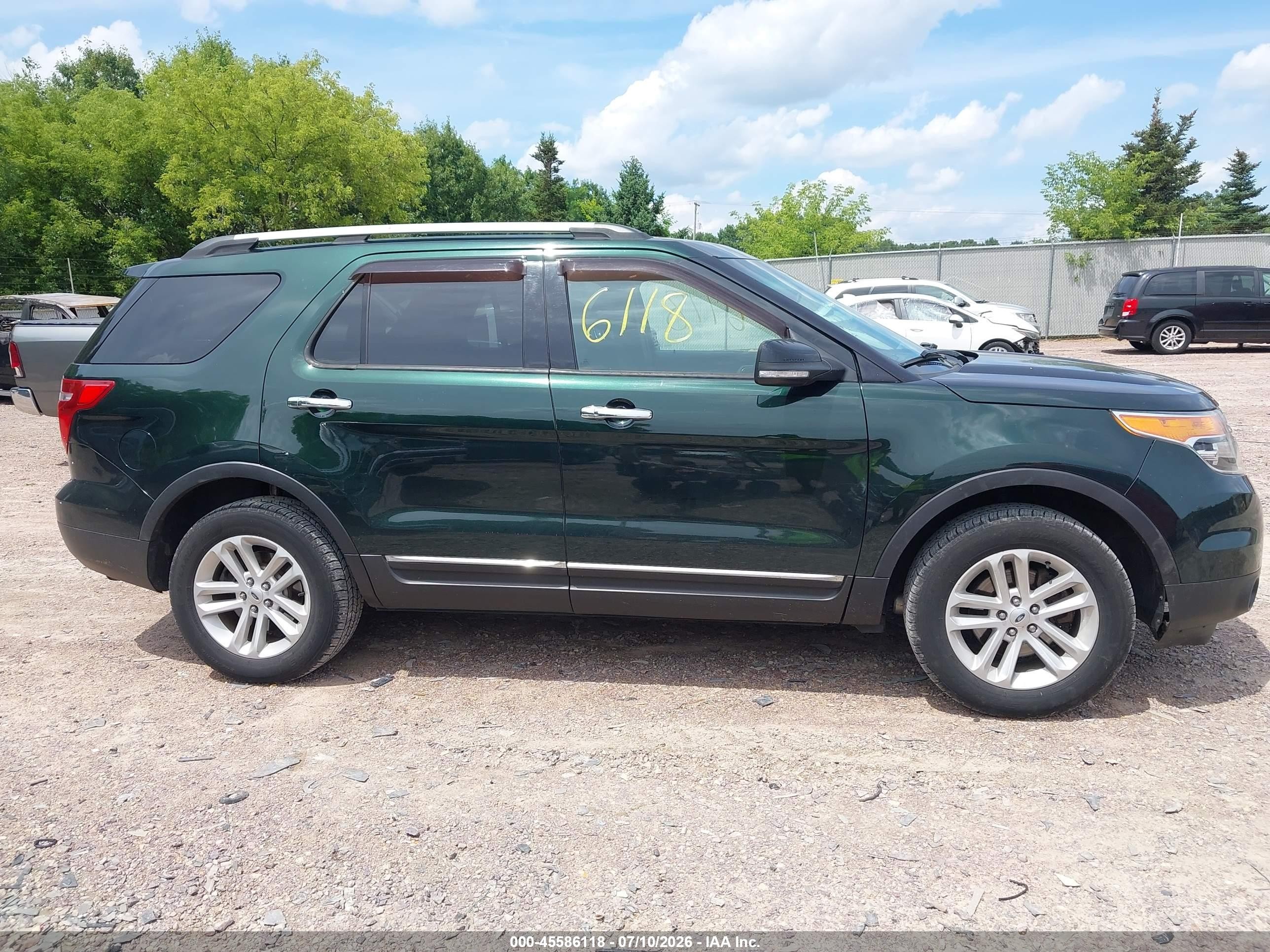 2013 Ford Explorer Xlt Green vin: 1FM5K8D86DGB16729