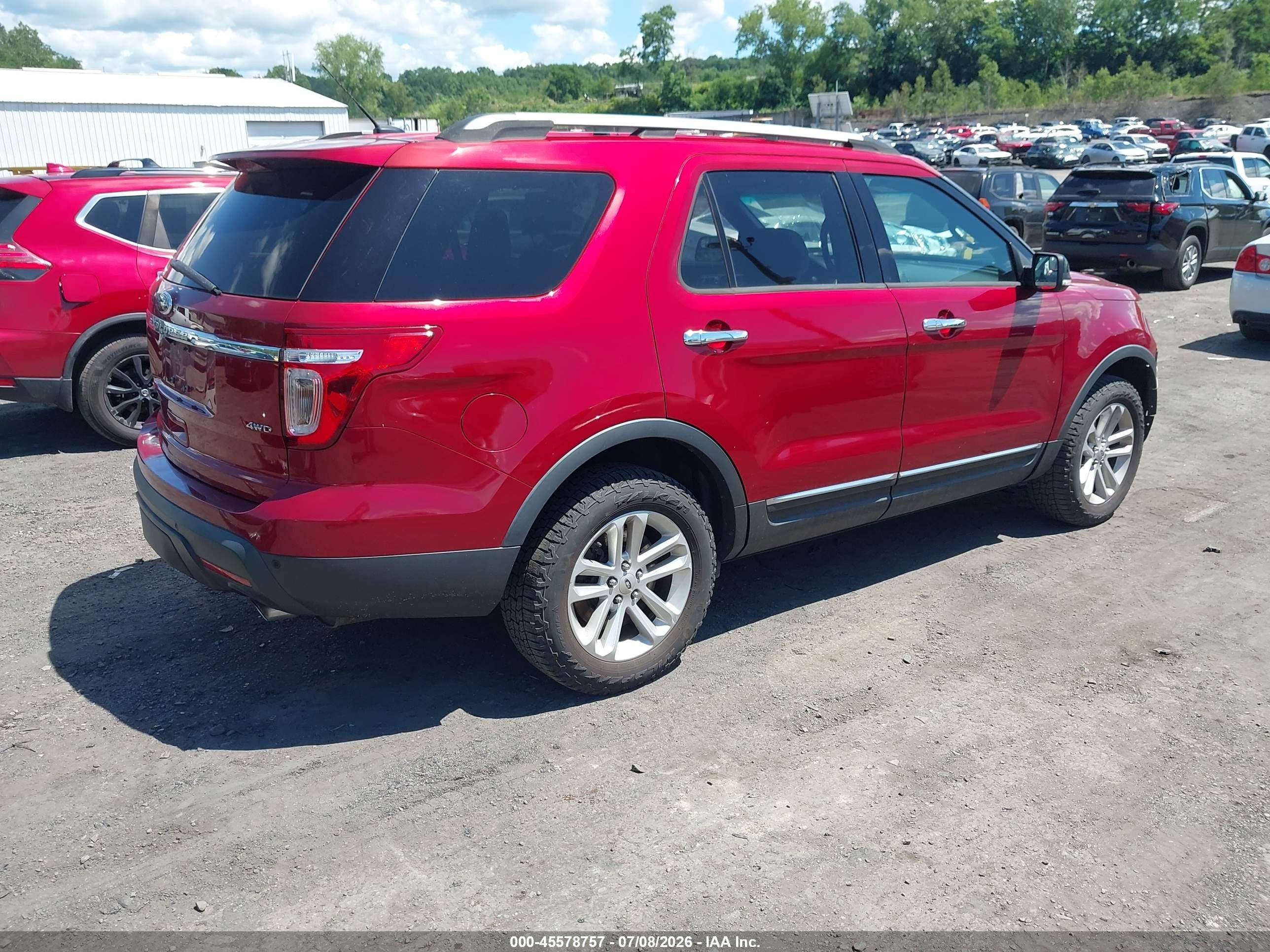 2013 Ford Explorer Xlt Красный vin: 1FM5K8D86DGC09105