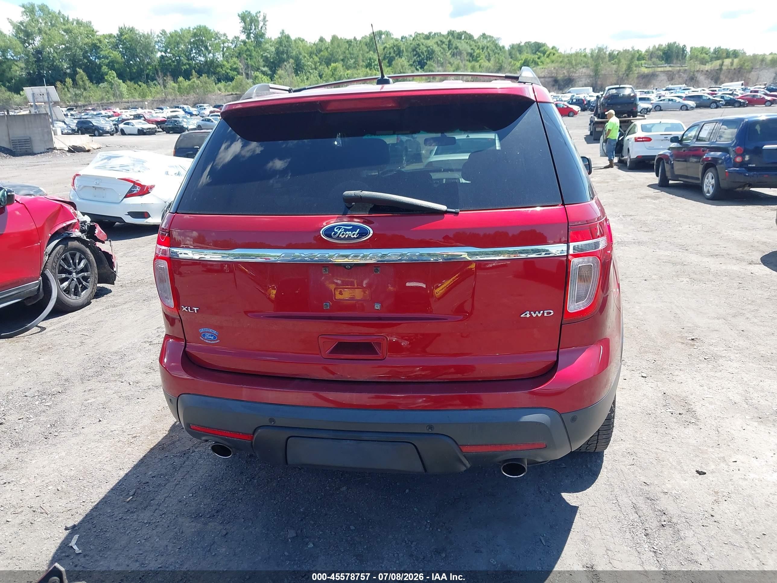 2013 Ford Explorer Xlt Красный vin: 1FM5K8D86DGC09105