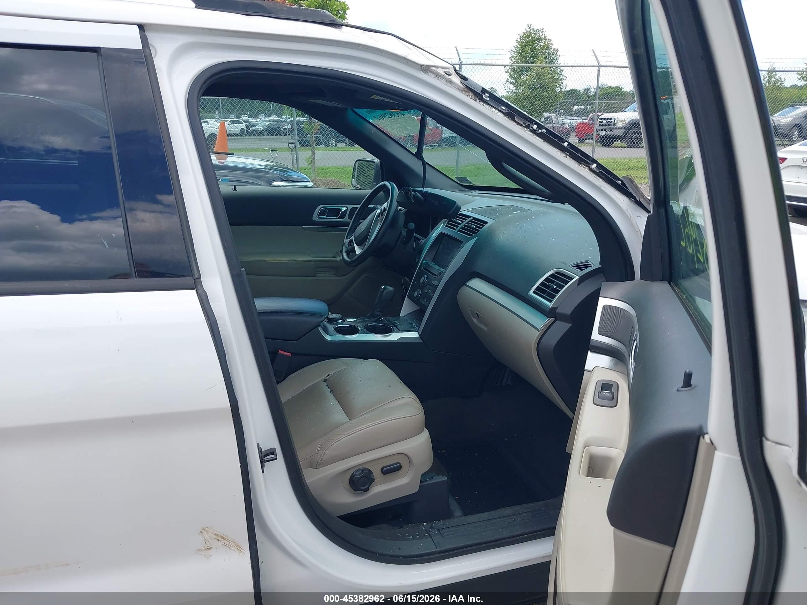 2013 Ford Explorer Xlt White vin: 1FM5K8D86DGC23666