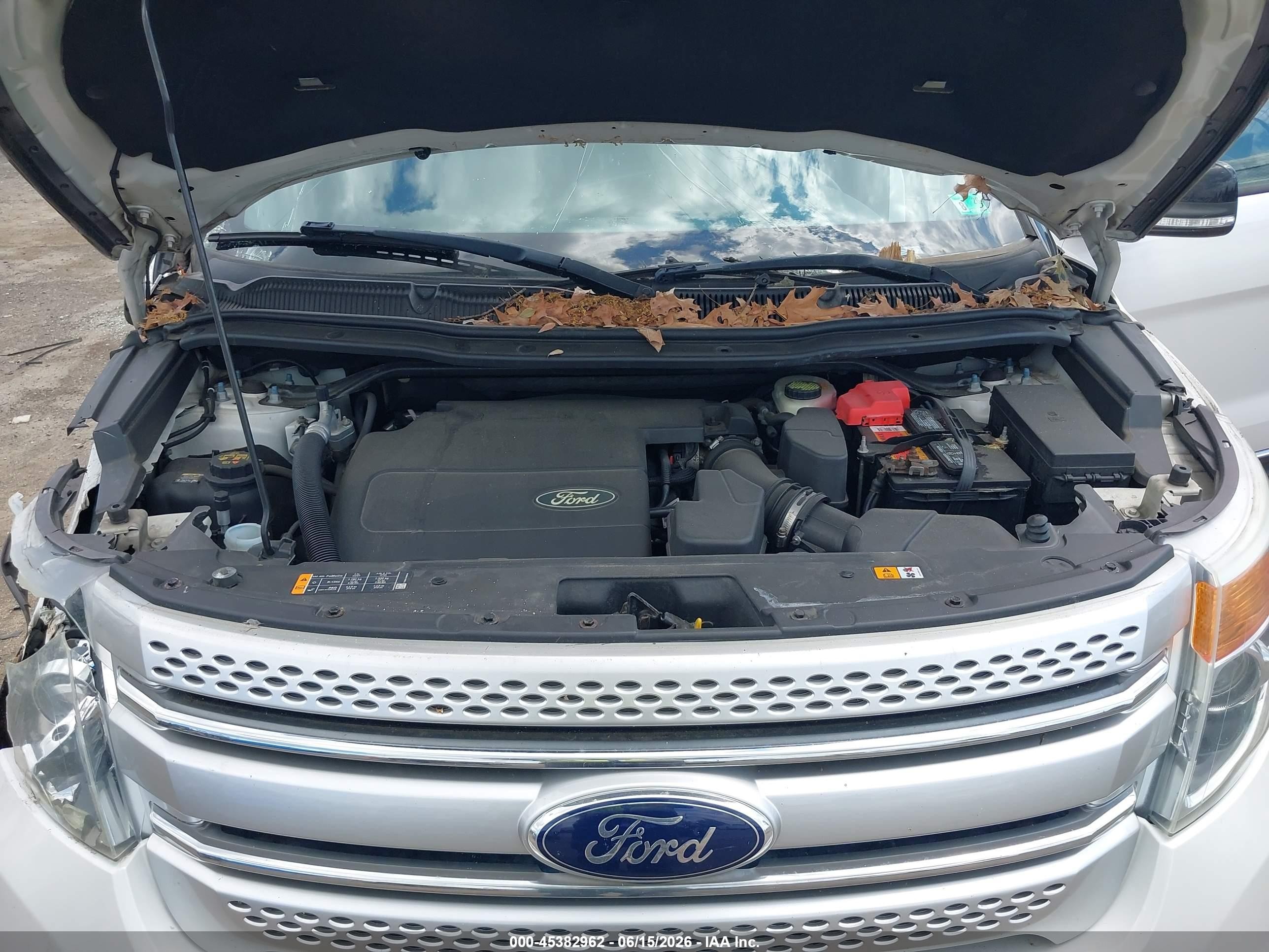 2013 Ford Explorer Xlt White vin: 1FM5K8D86DGC23666