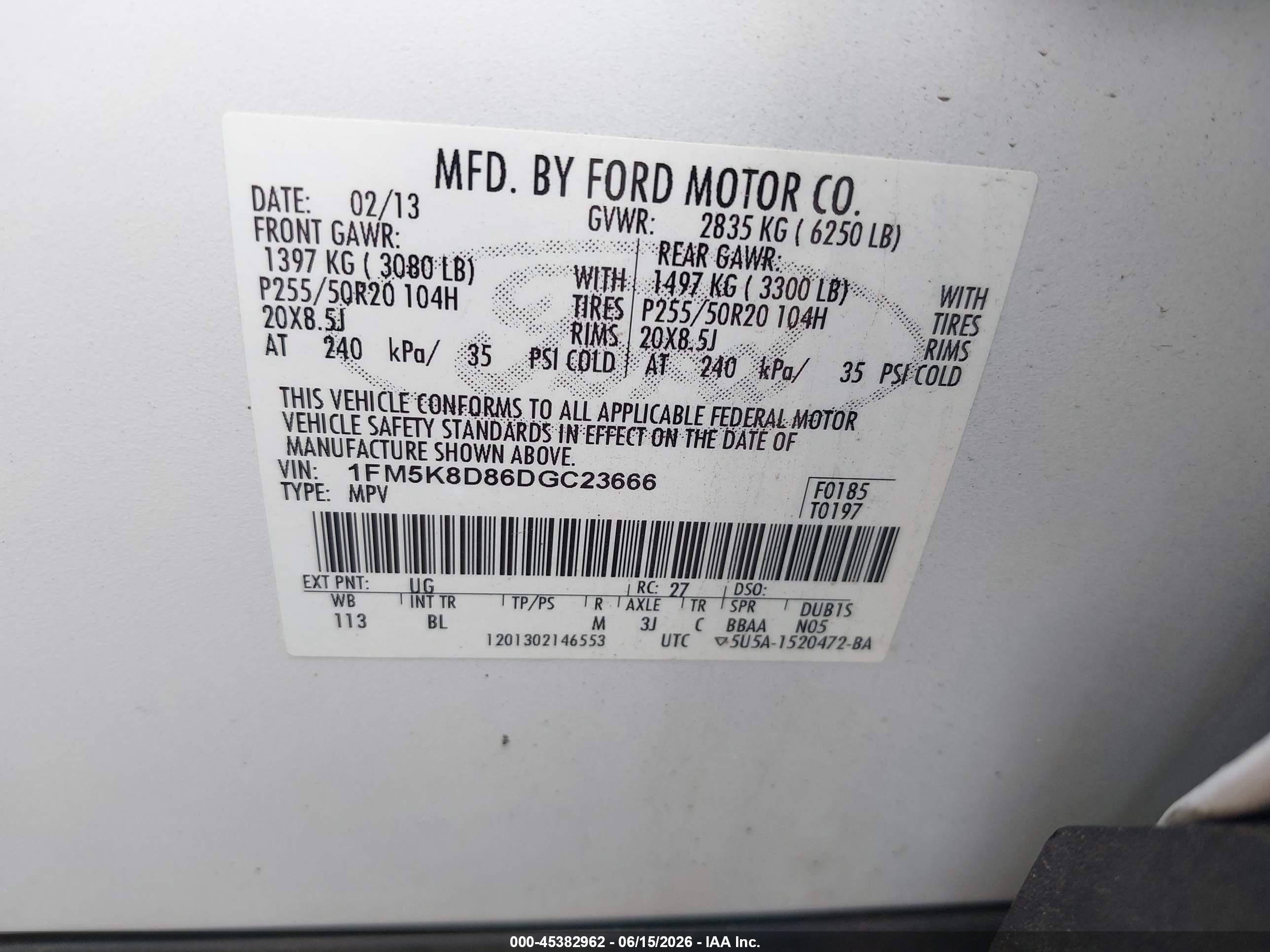 2013 Ford Explorer Xlt White vin: 1FM5K8D86DGC23666