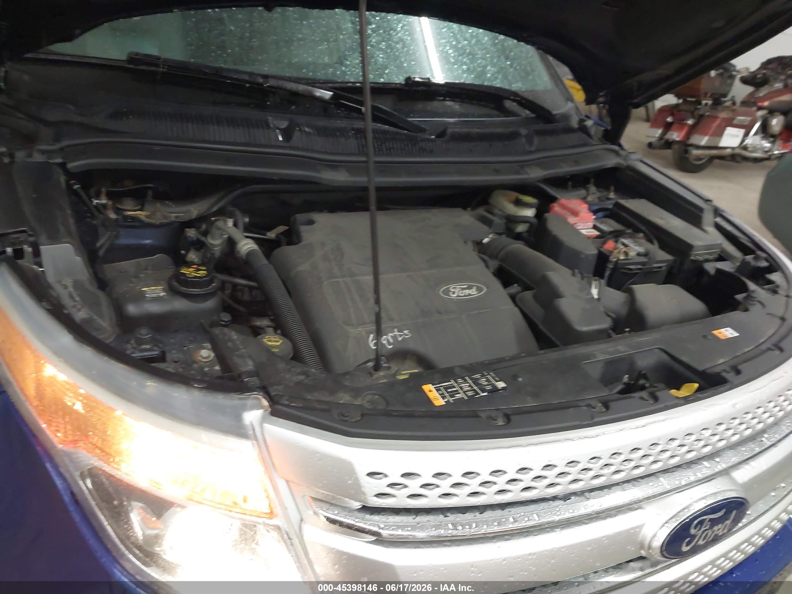 2013 Ford Explorer Xlt Blue vin: 1FM5K8D86DGC41214