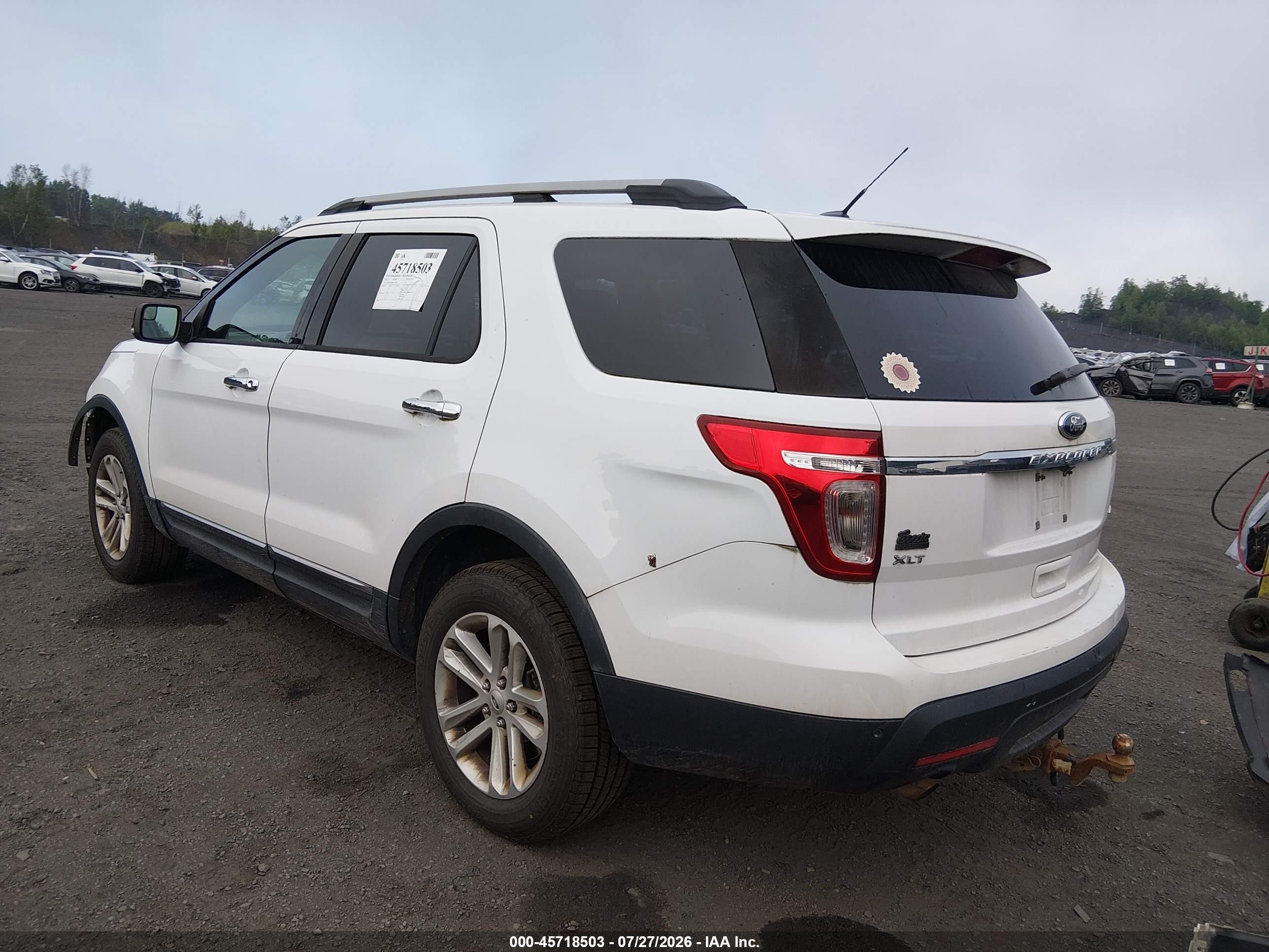 2013 Ford Explorer Xlt White vin: 1FM5K8D86DGC76853