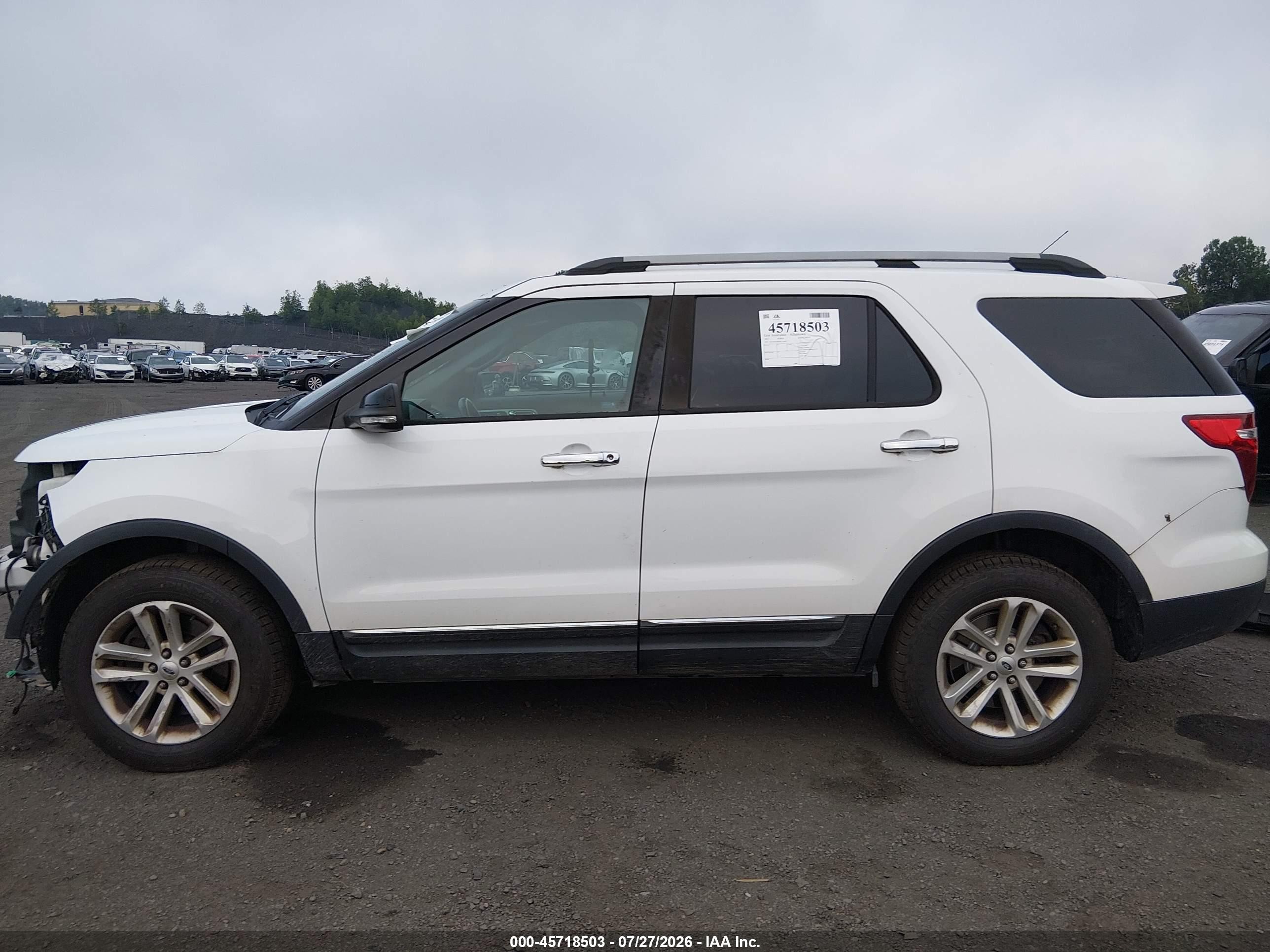 2013 Ford Explorer Xlt White vin: 1FM5K8D86DGC76853