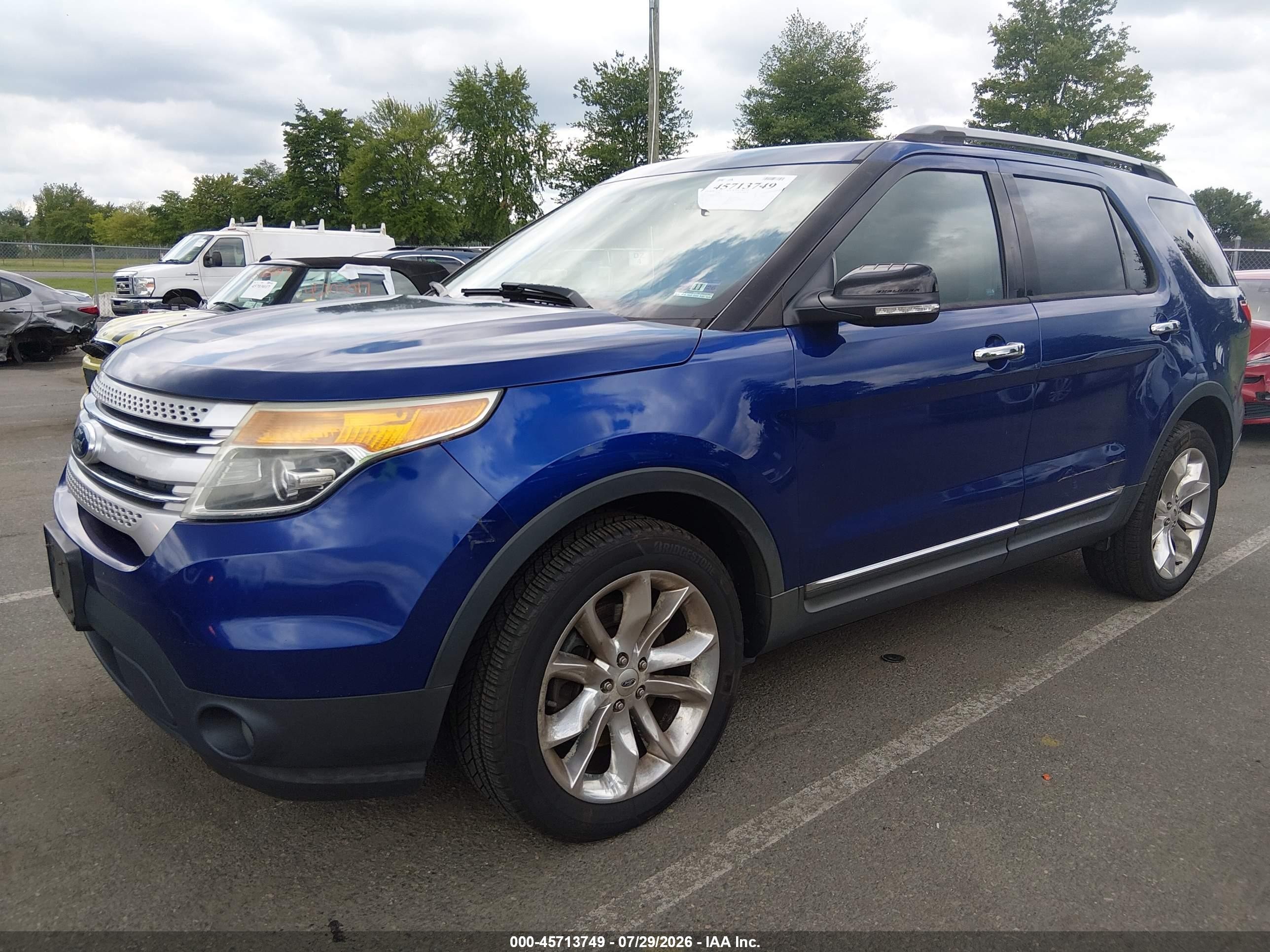 2014 Ford Explorer Xlt Blue vin: 1FM5K8D86EGA10735