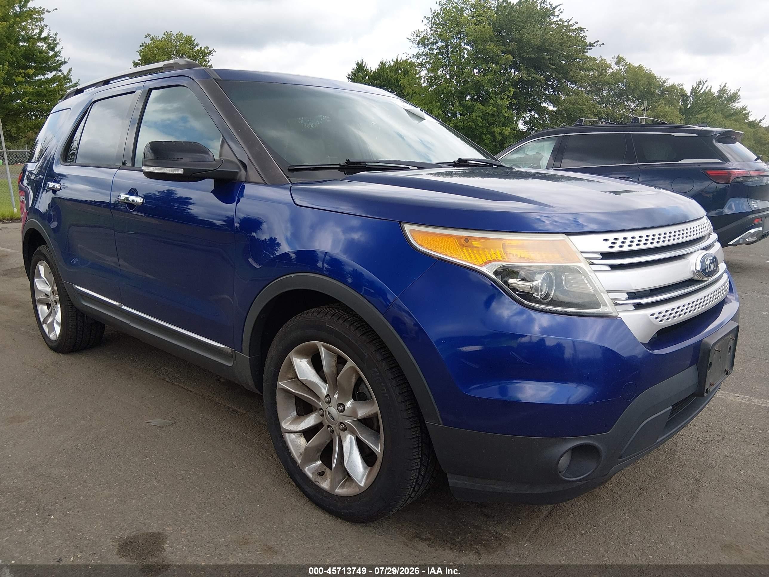 2014 Ford Explorer Xlt Blue vin: 1FM5K8D86EGA10735