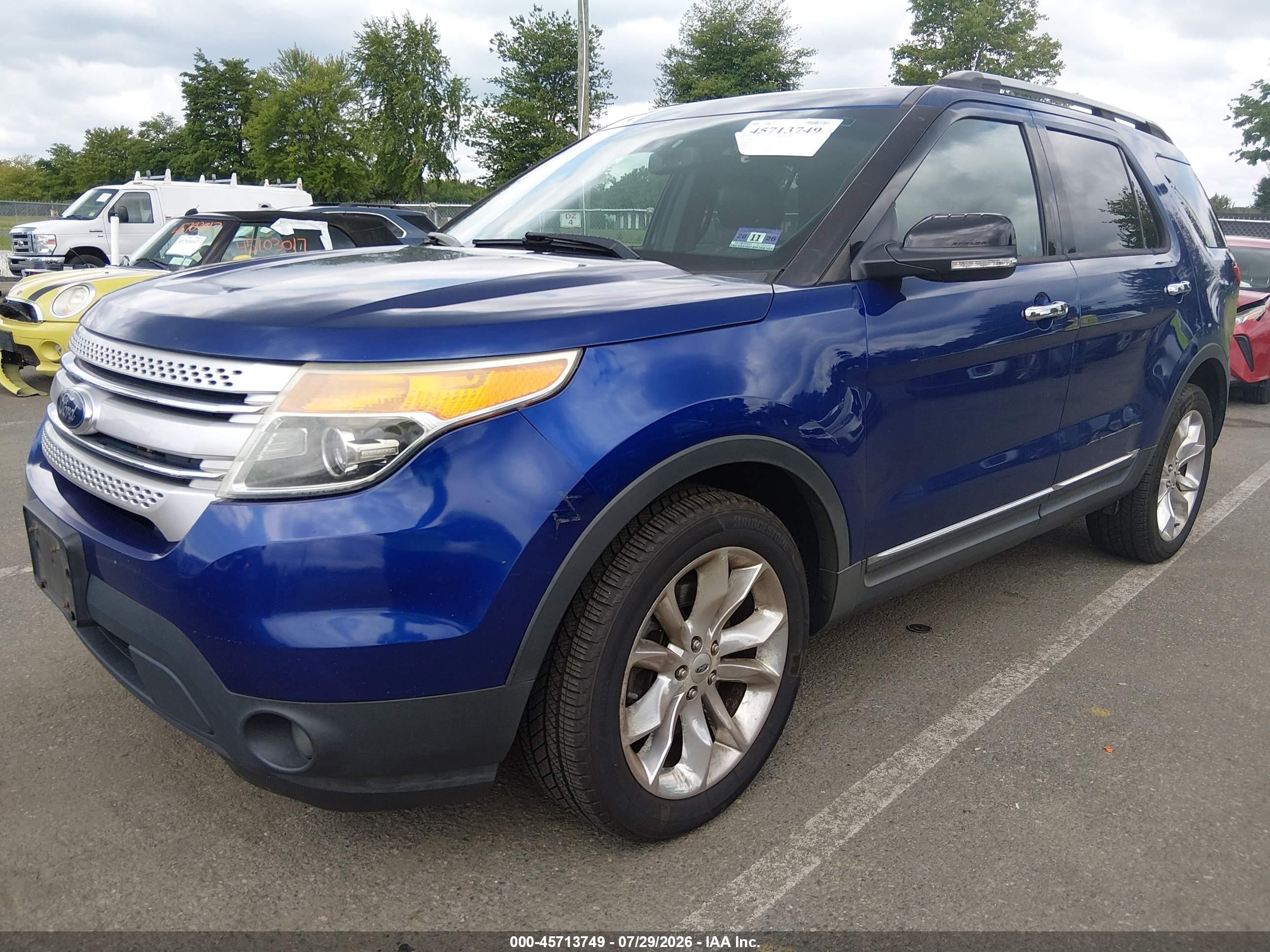 2014 Ford Explorer Xlt Blue vin: 1FM5K8D86EGA10735