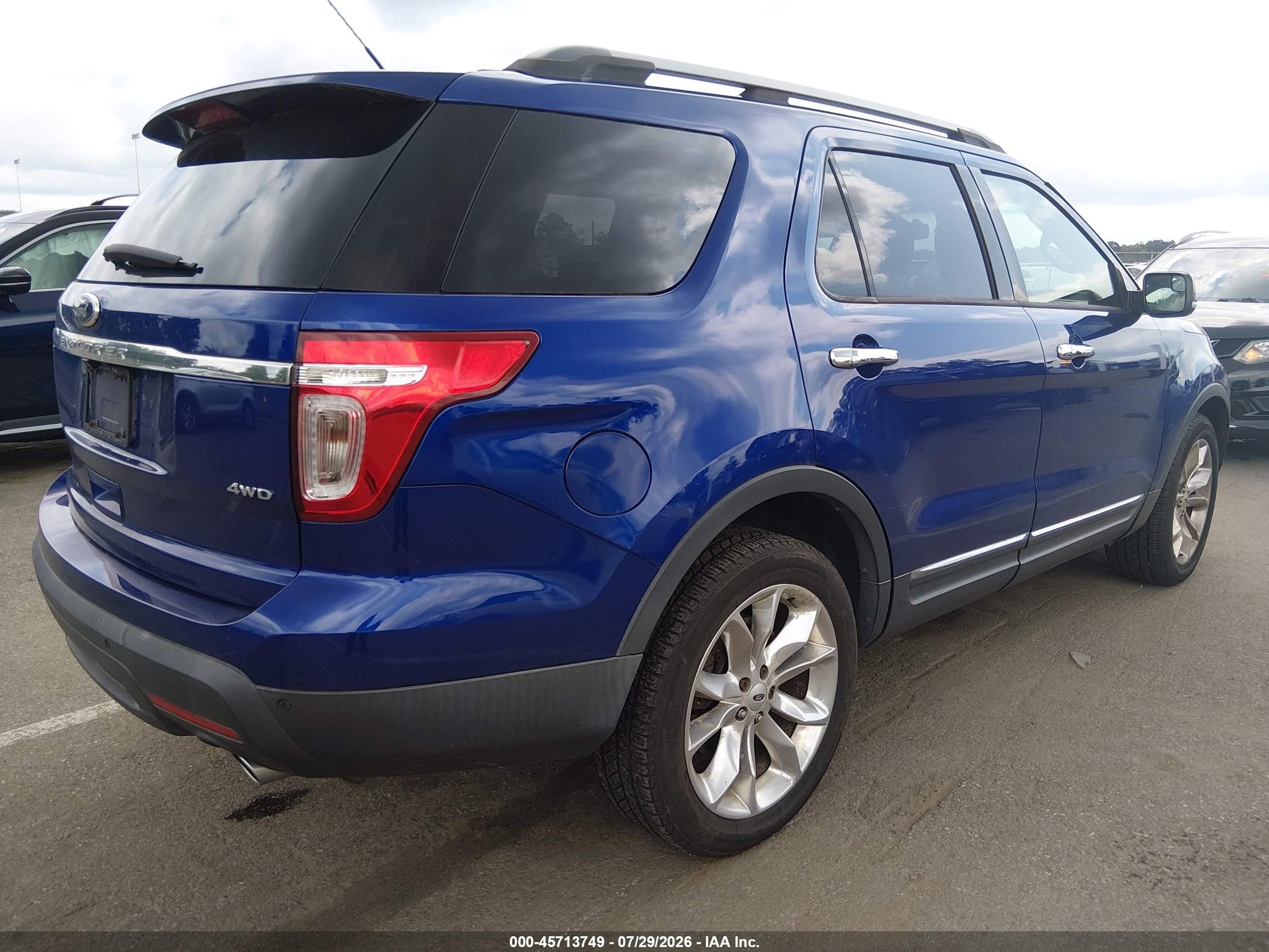 2014 Ford Explorer Xlt Blue vin: 1FM5K8D86EGA10735