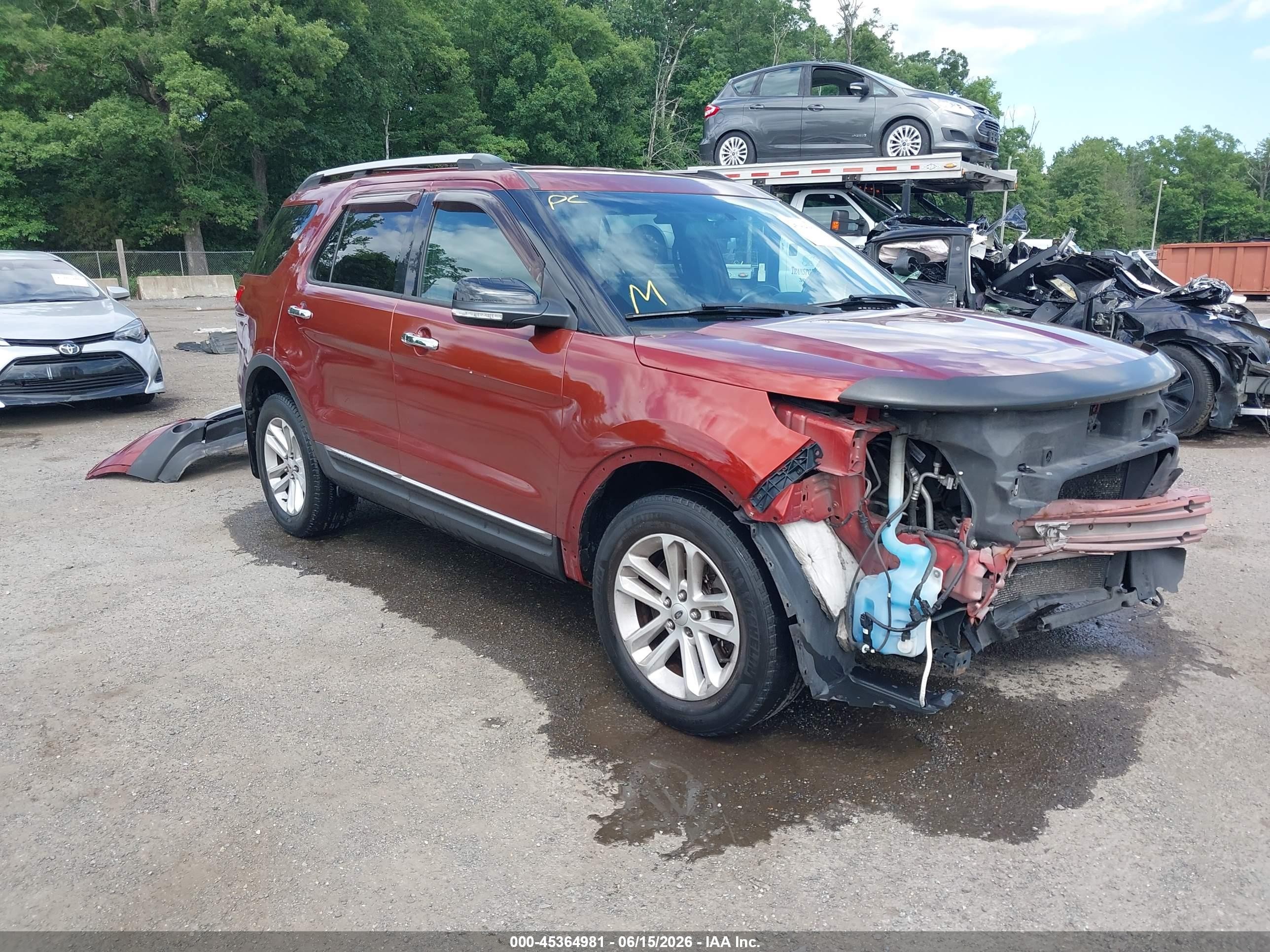 2014 Ford Explorer Xlt Red vin: 1FM5K8D86EGA15692