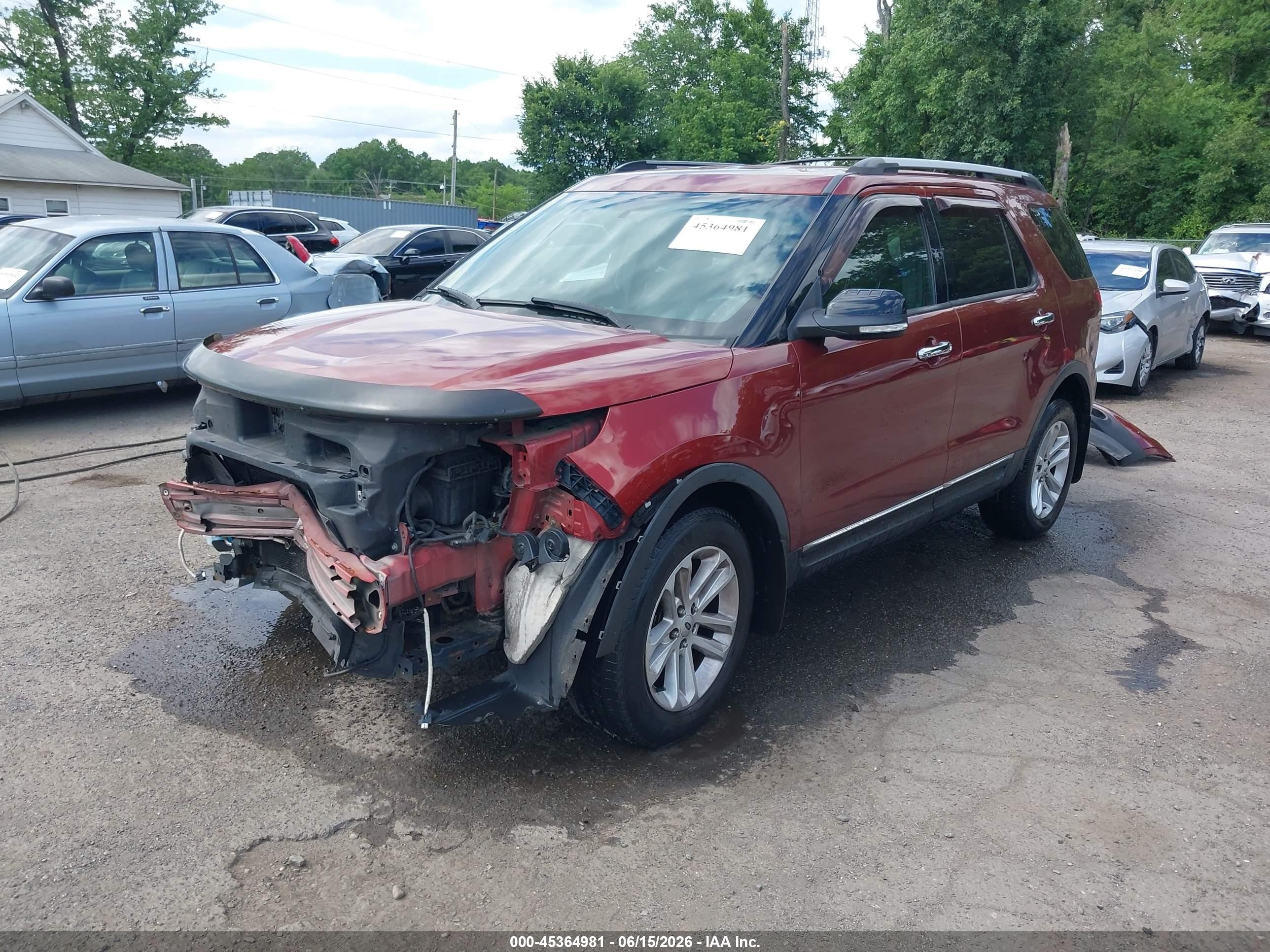 2014 Ford Explorer Xlt Red vin: 1FM5K8D86EGA15692