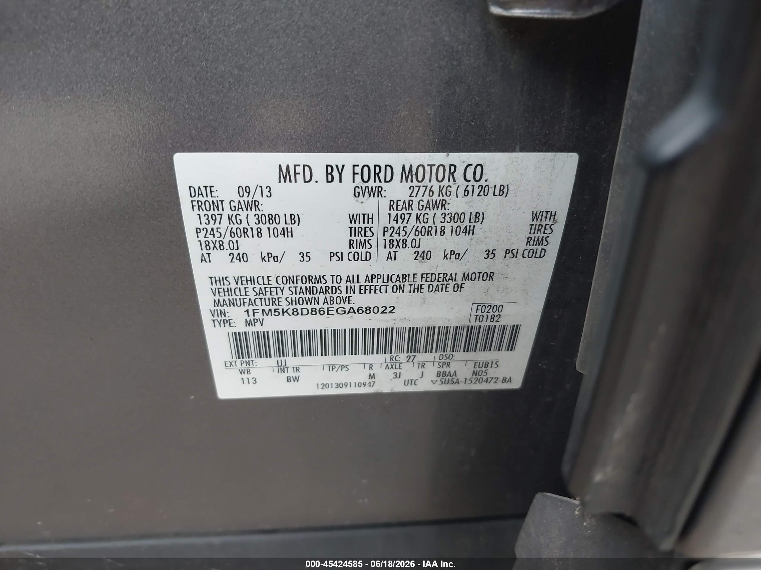 2014 Ford Explorer Xlt Gray vin: 1FM5K8D86EGA68022
