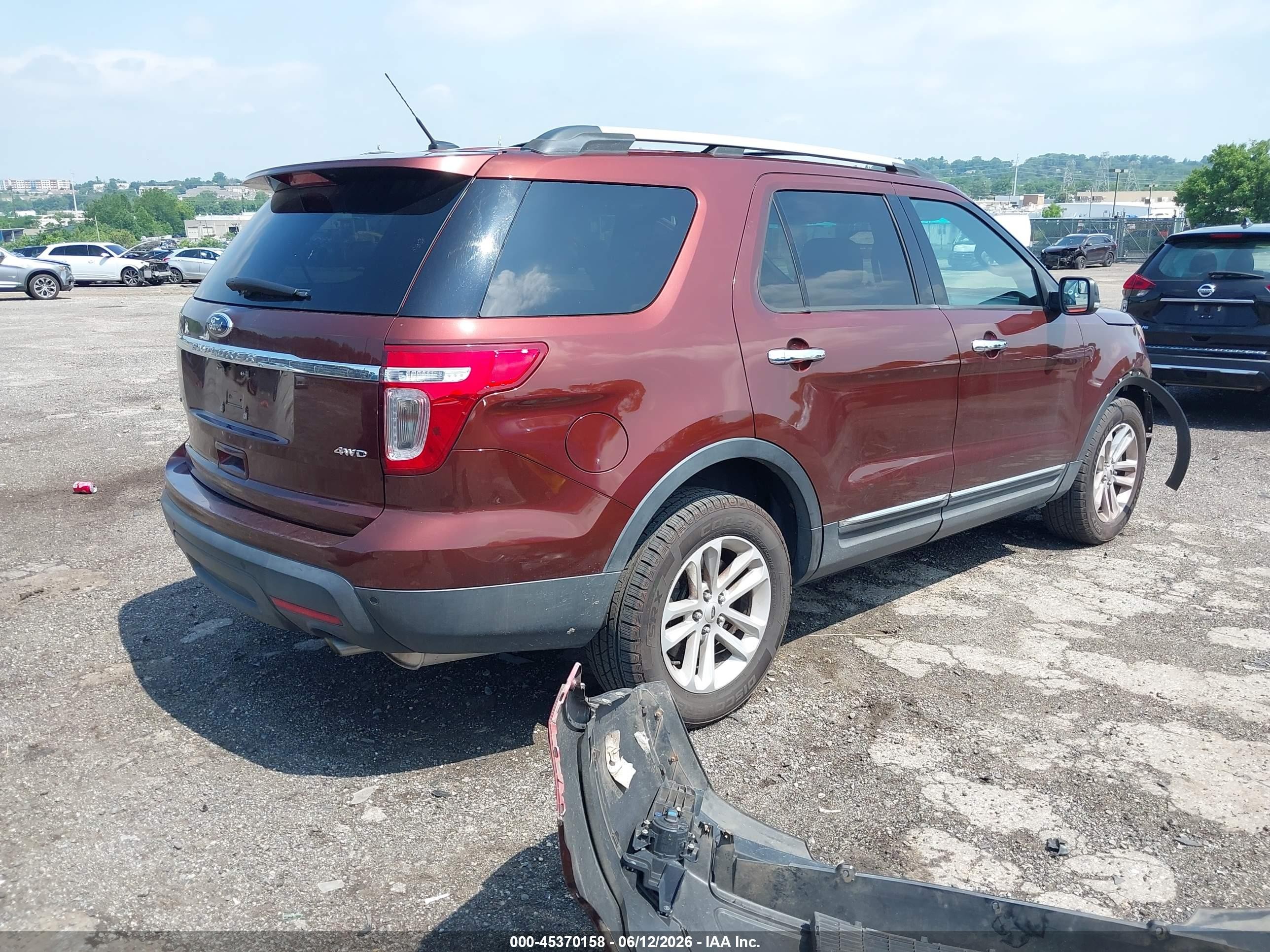 2015 Ford Explorer Xlt Orange vin: 1FM5K8D86FGA11742