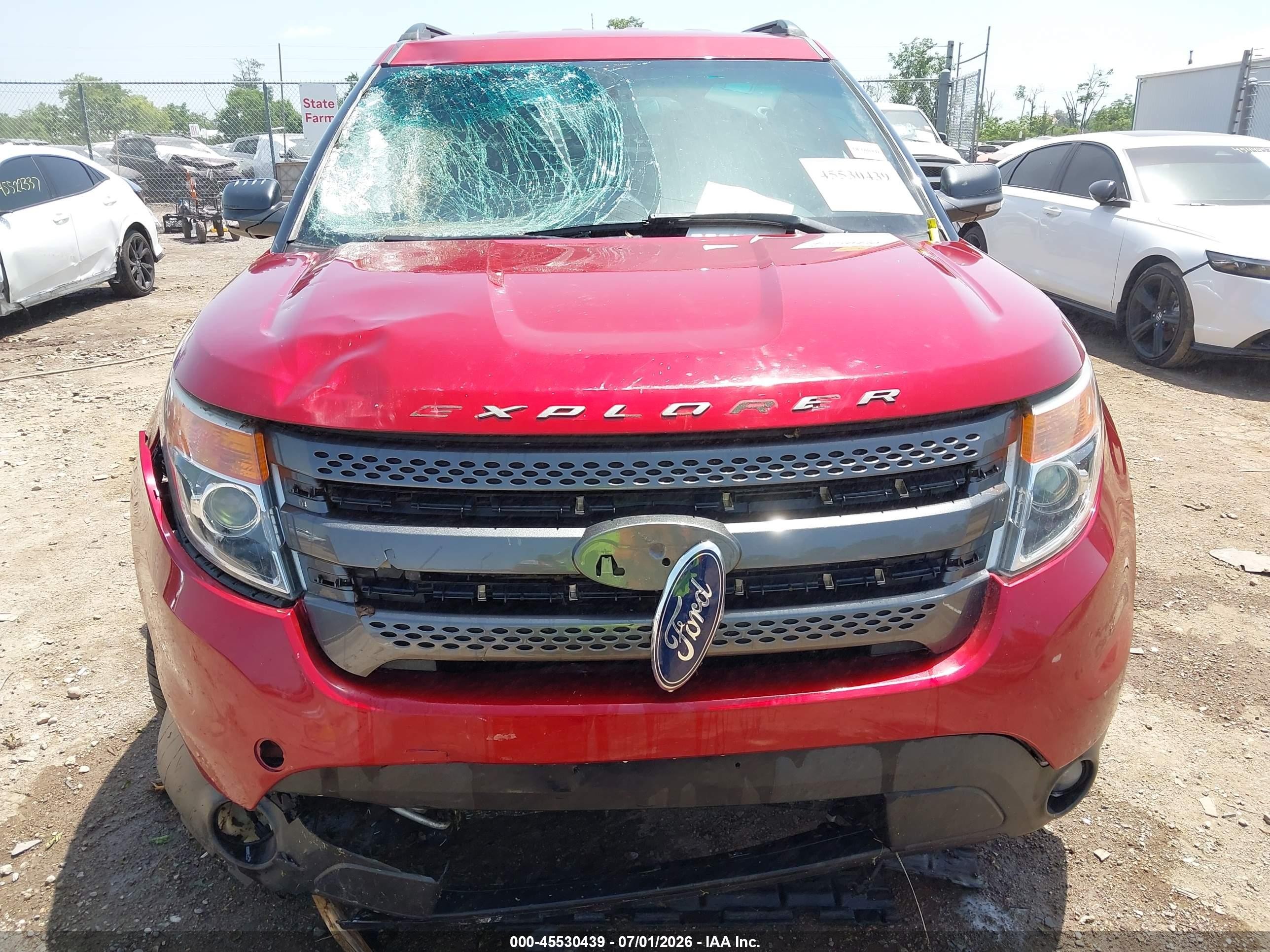 2015 Ford Explorer Xlt Red vin: 1FM5K8D86FGA25401