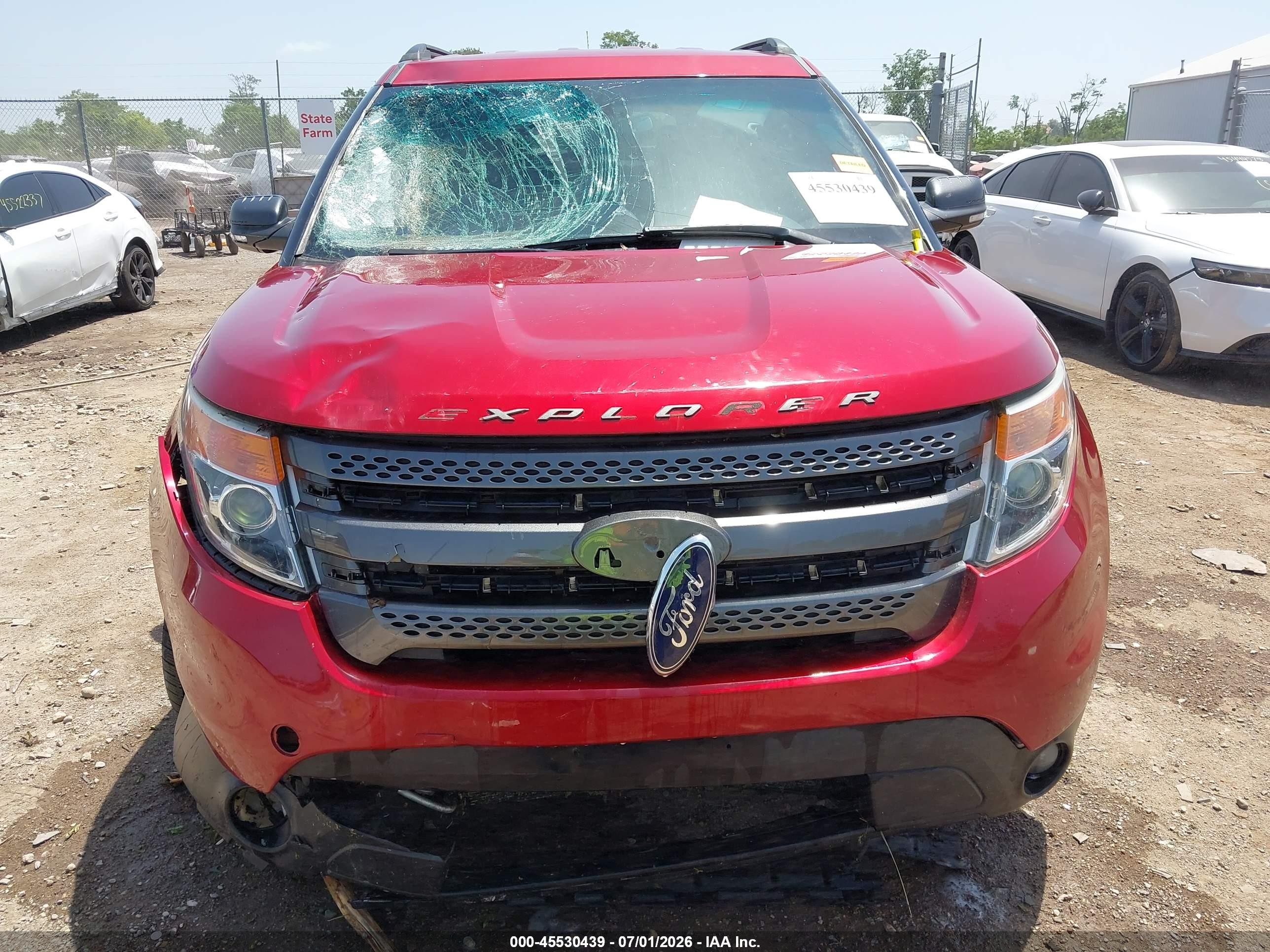 2015 Ford Explorer Xlt Red vin: 1FM5K8D86FGA25401
